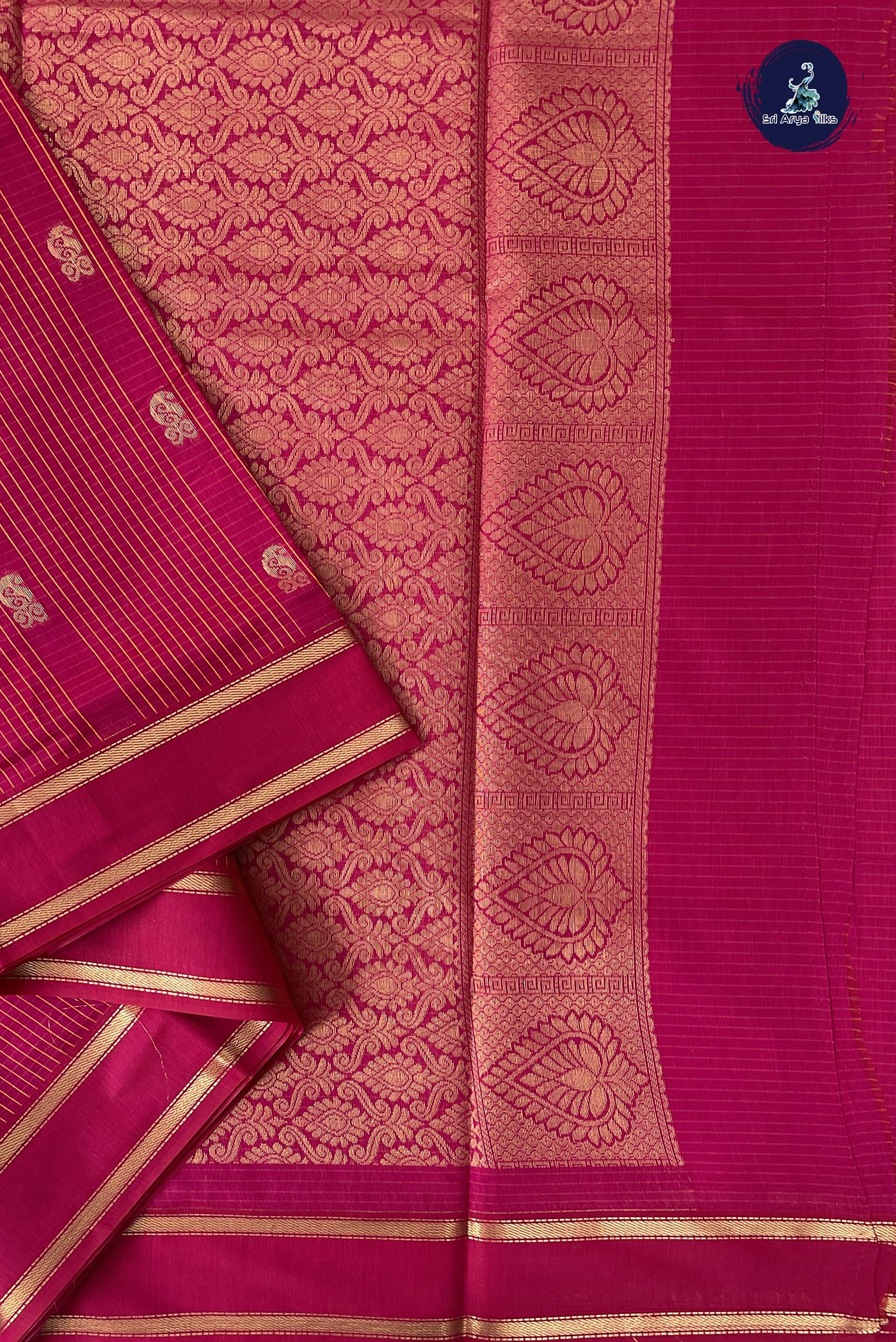 Pink Madisar Semi Silk Cotton Saree With Checked Pattern