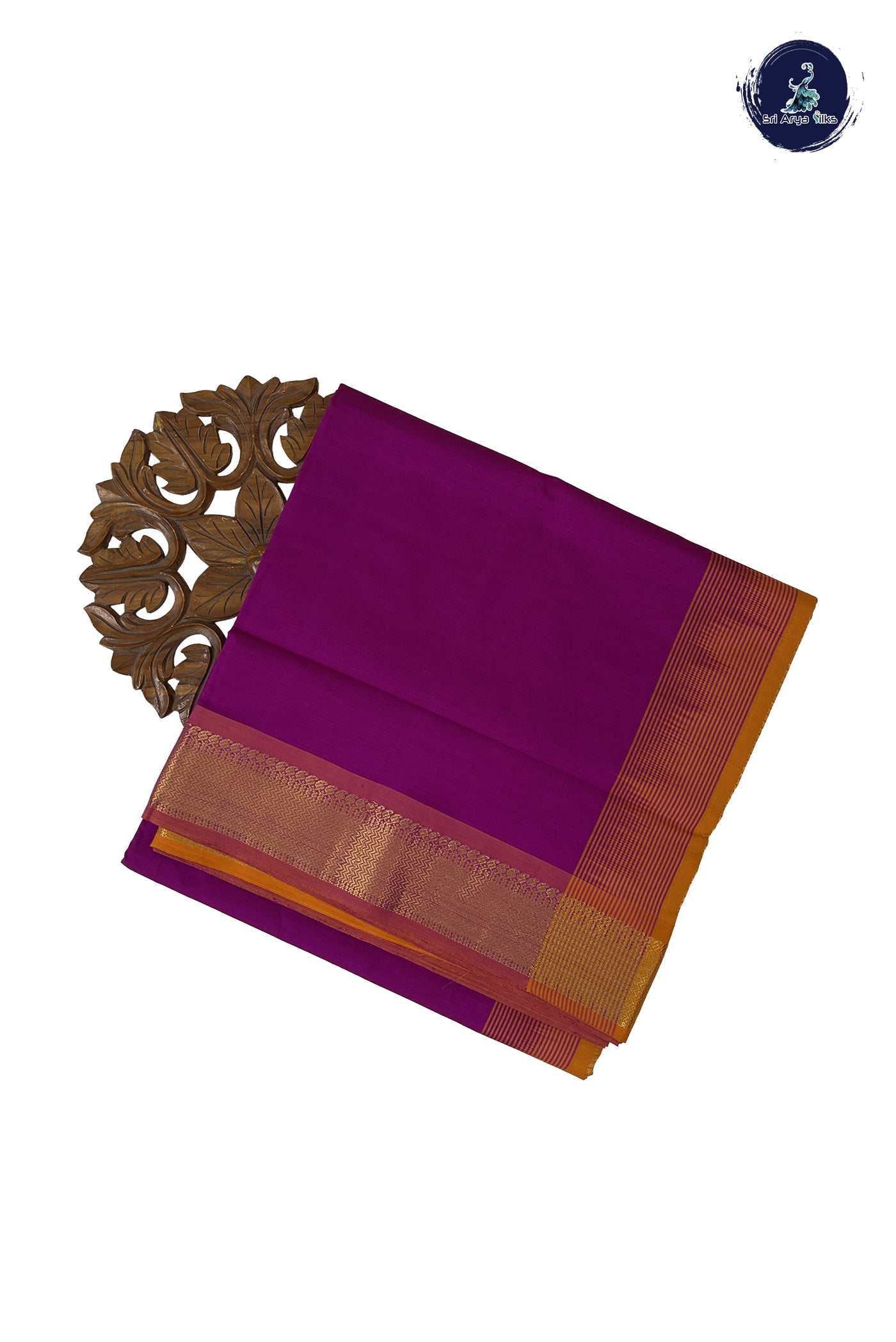 Vadamalli Madisar Semi Silk Cotton Saree With Plain Pattern