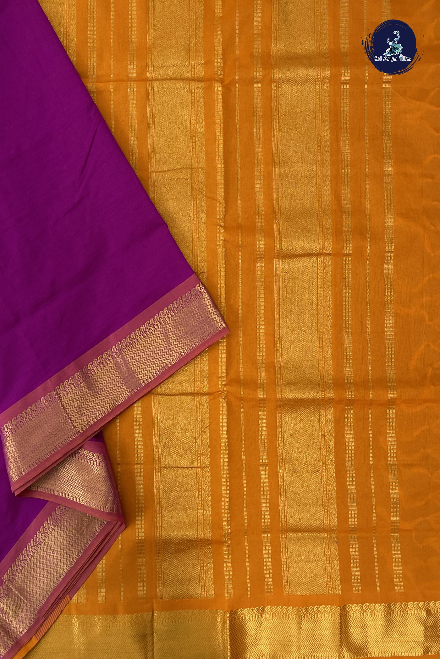 Vadamalli Madisar Semi Silk Cotton Saree With Plain Pattern