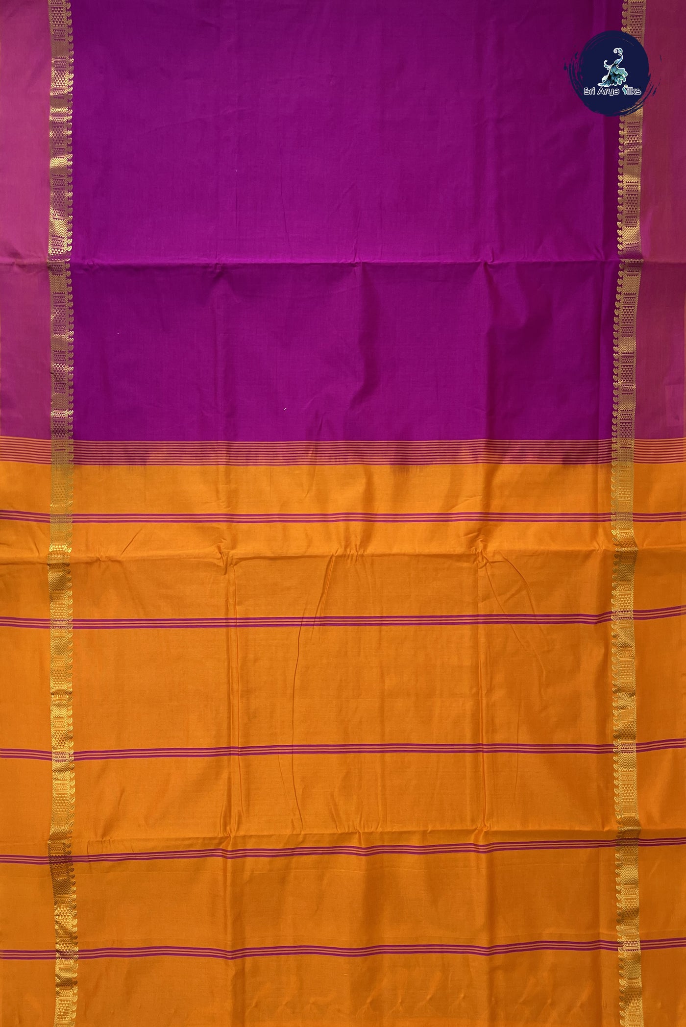 Vadamalli Madisar Semi Silk Cotton Saree With Plain Pattern