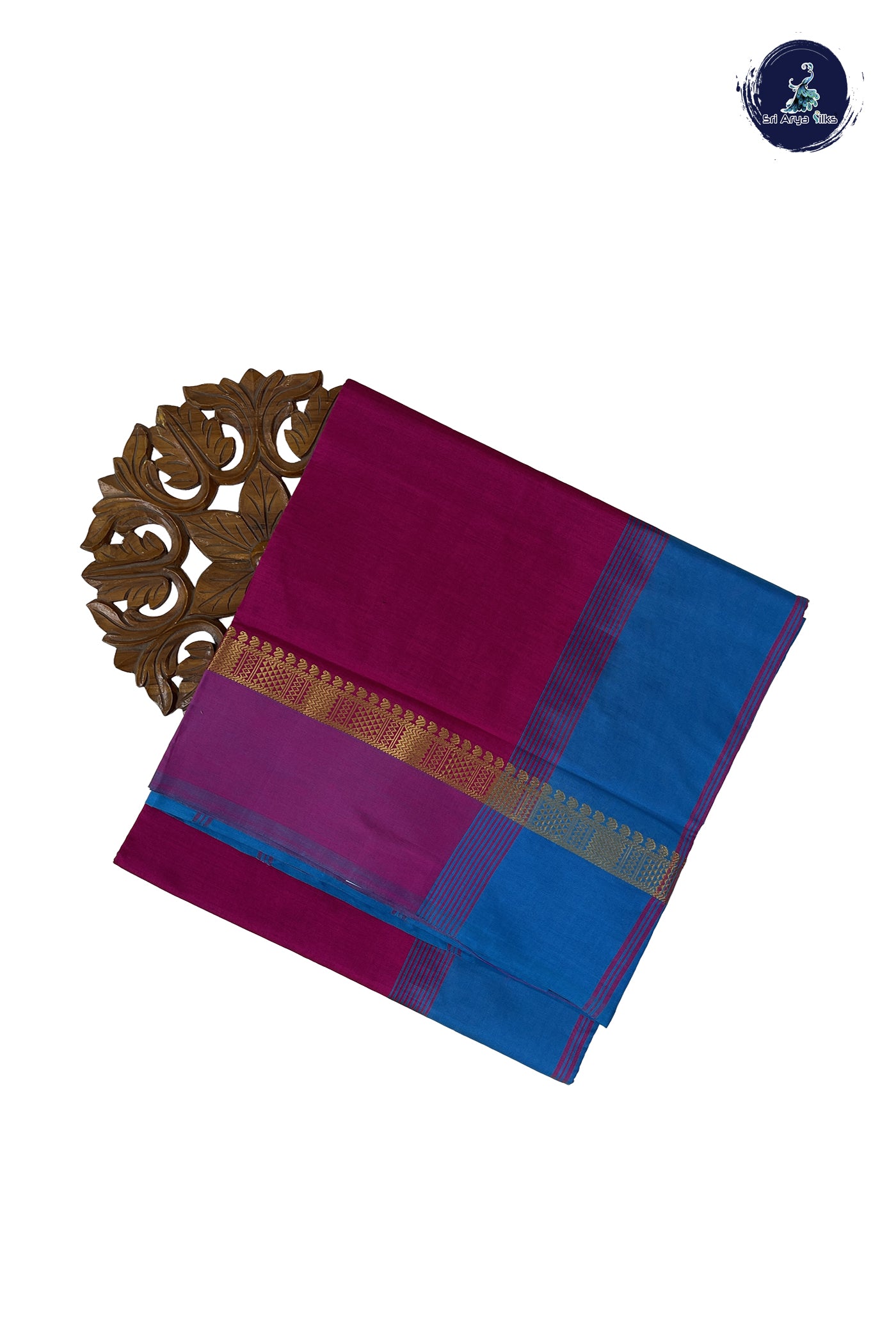 Pink Madisar Semi Silk Cotton Saree With Plain Pattern