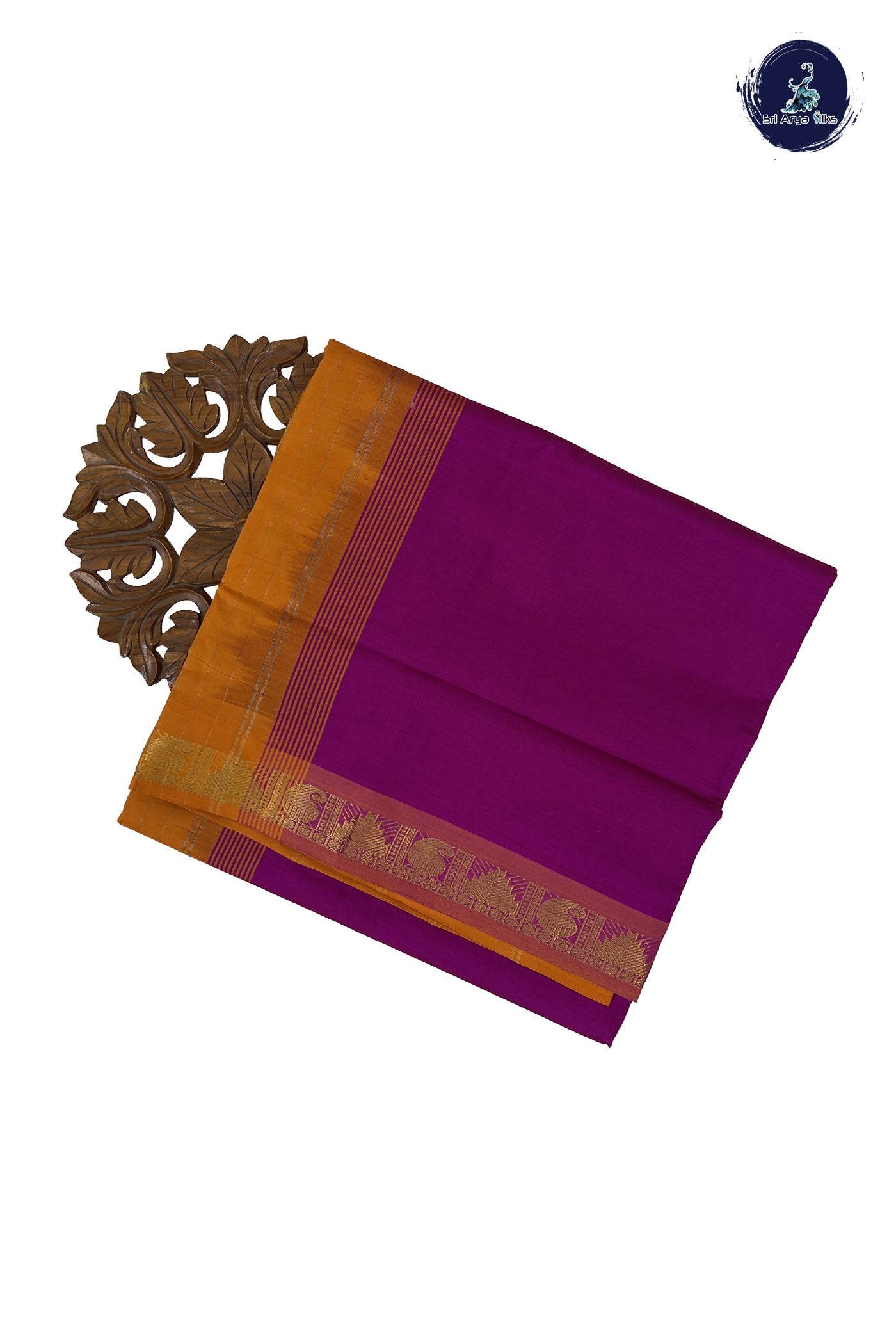 Vadamalli Madisar Semi Silk Cotton Saree With Plain Pattern