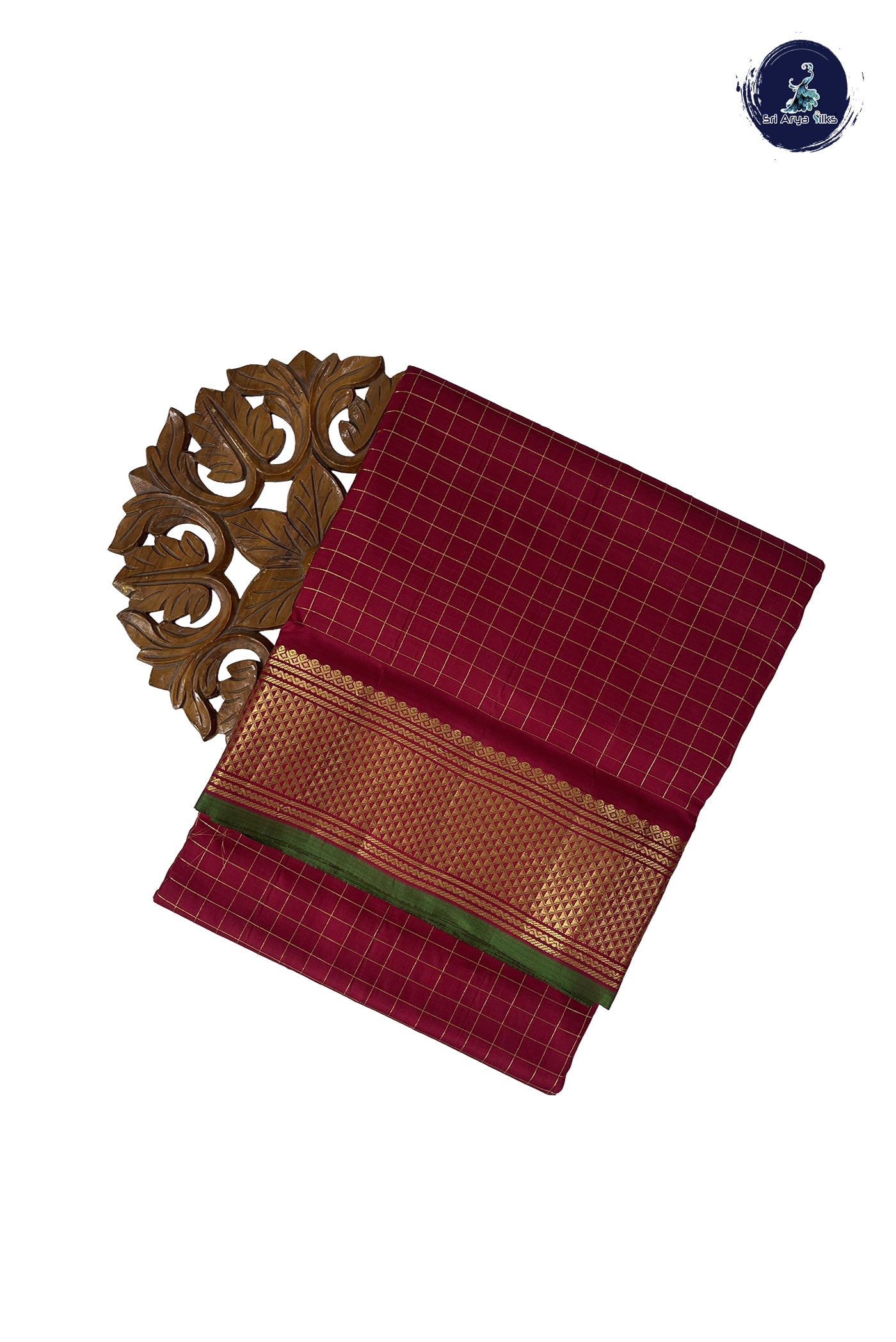 Arakku Madisar 10 Yards Silk Saree With Zari Checked Pattern