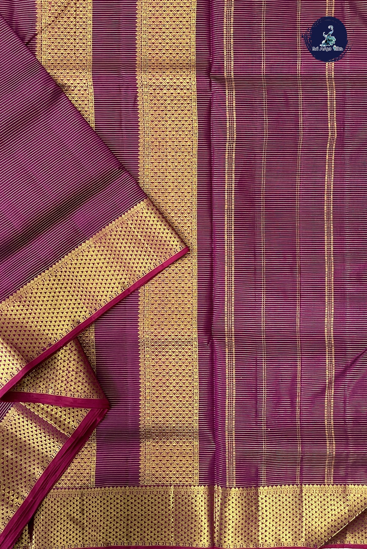 BeetRoot Shade Madisar 10 Yards Silk Saree With Vaira Oosi Pattern