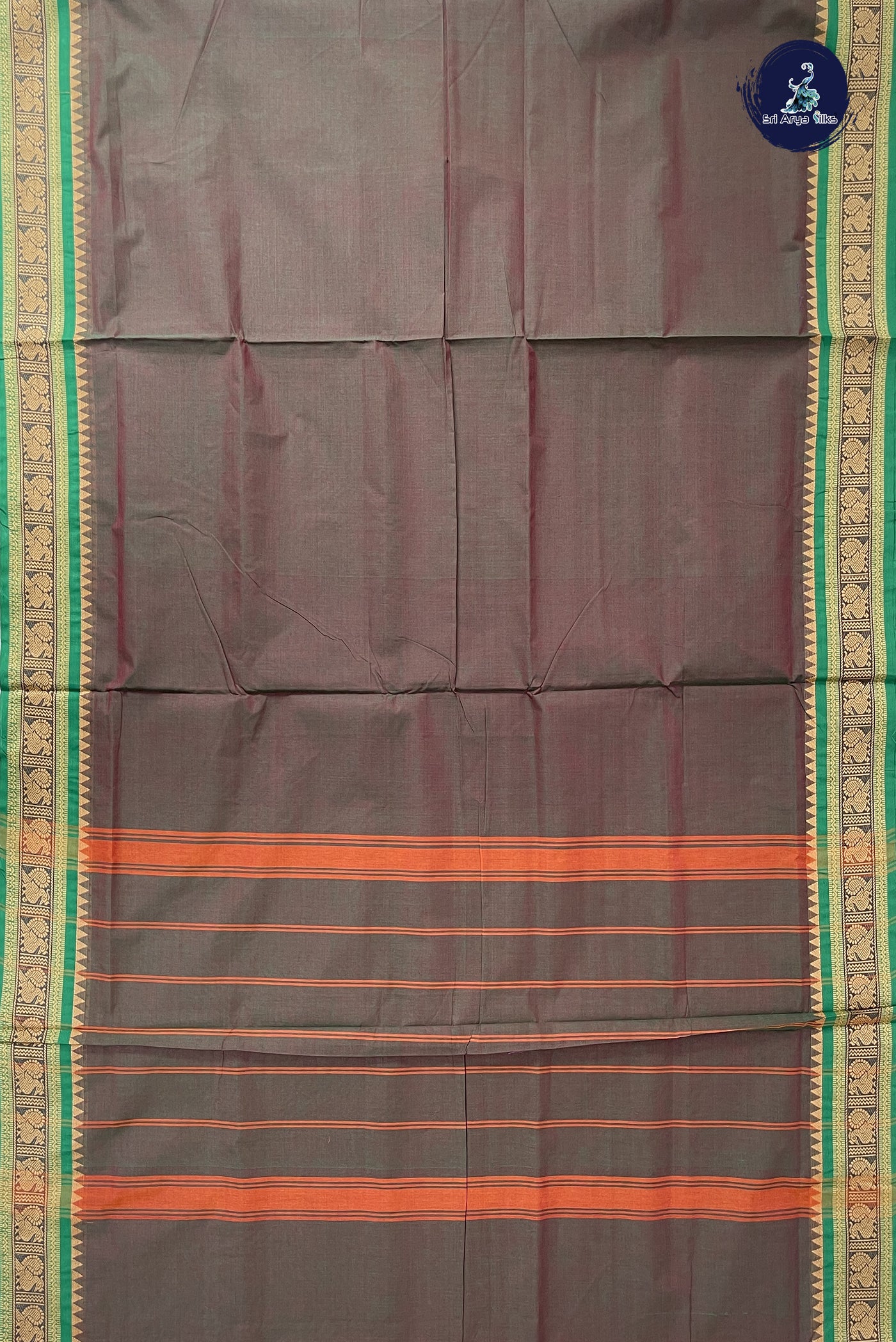 Manthulir 10 Yards Madisar Cotton Saree With Plain Pattern