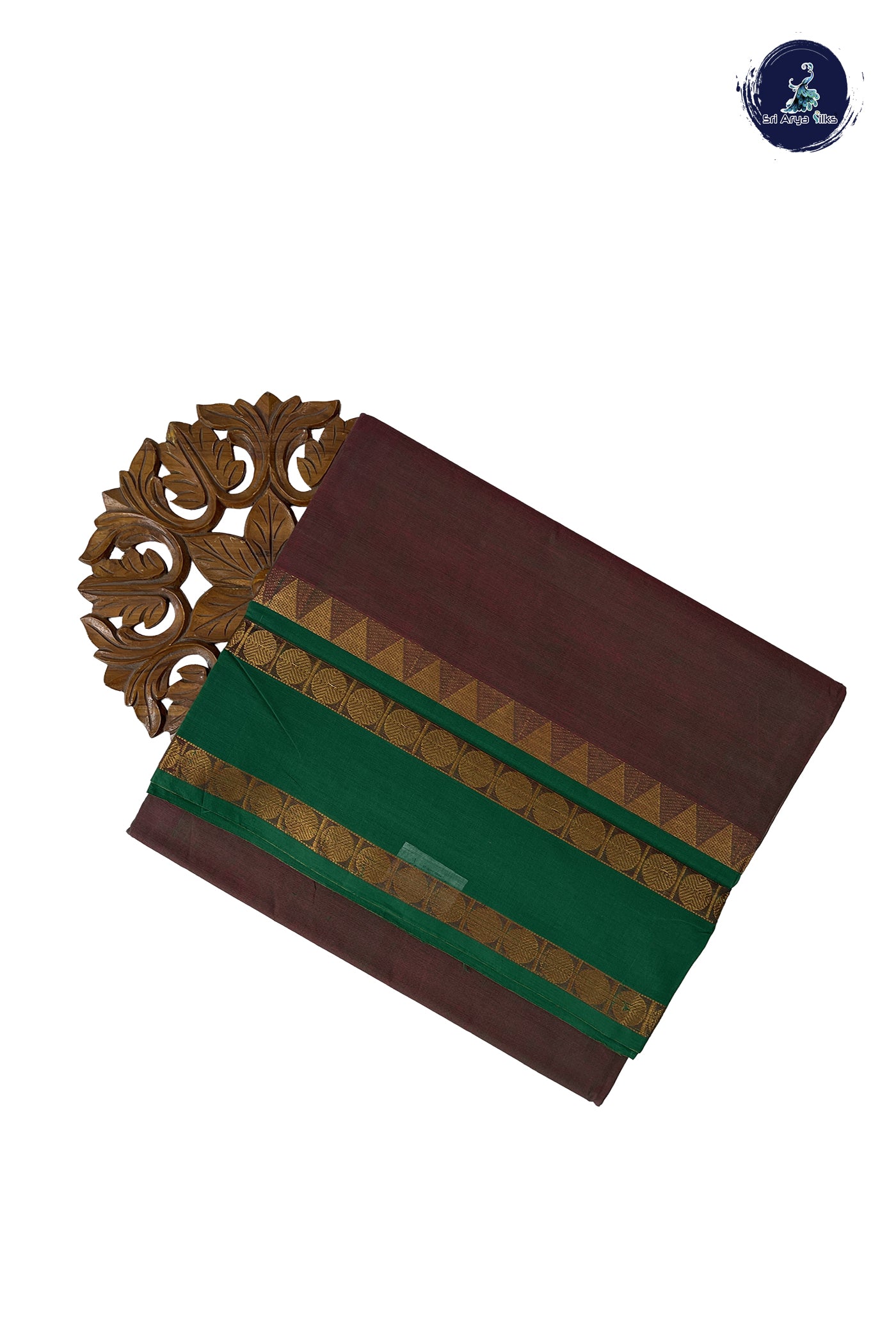 Manthulir 10 Yards Madisar Cotton Saree With Plain Pattern