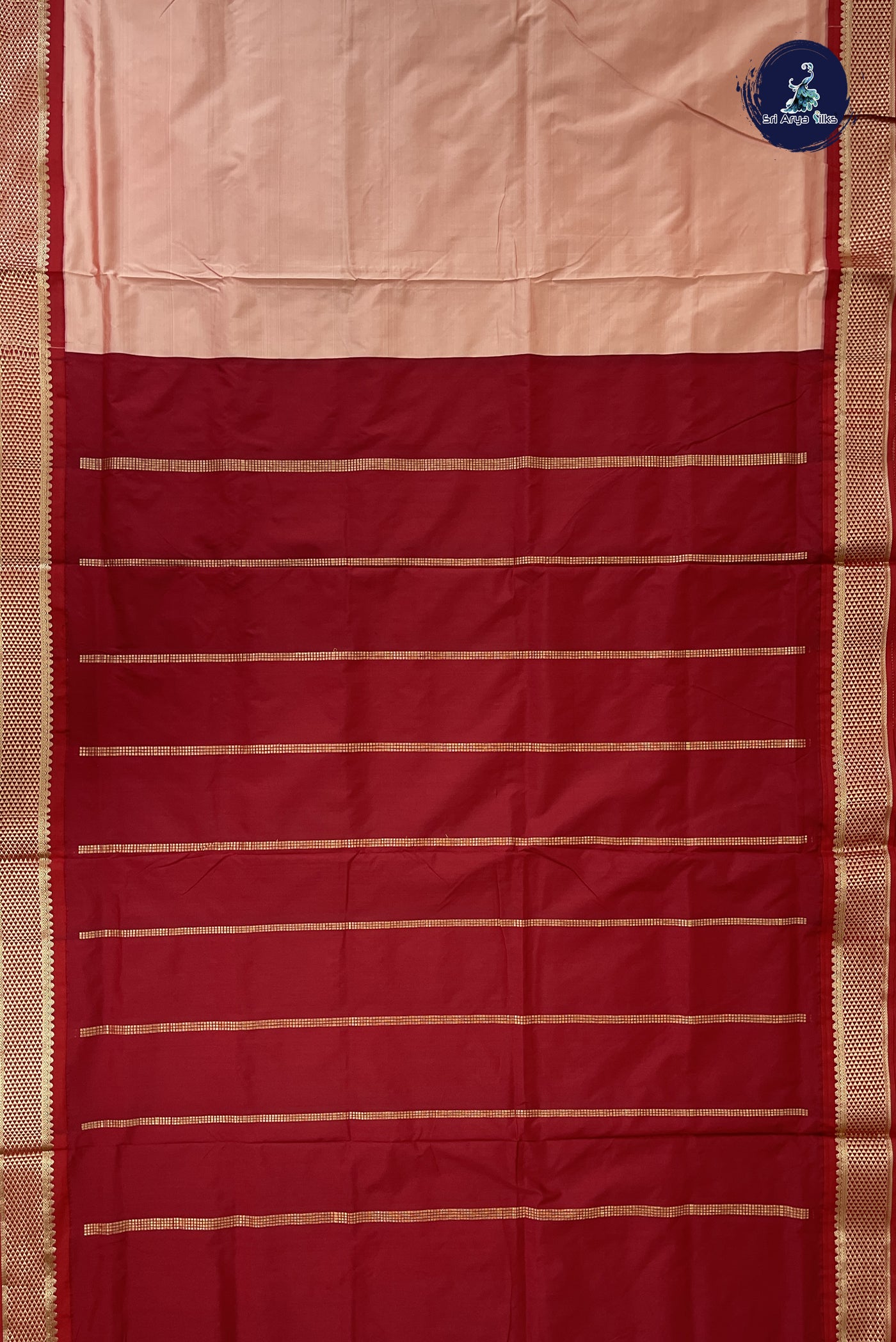 Pastel Shade 9 Yards Semi Silk With Plain Pattern