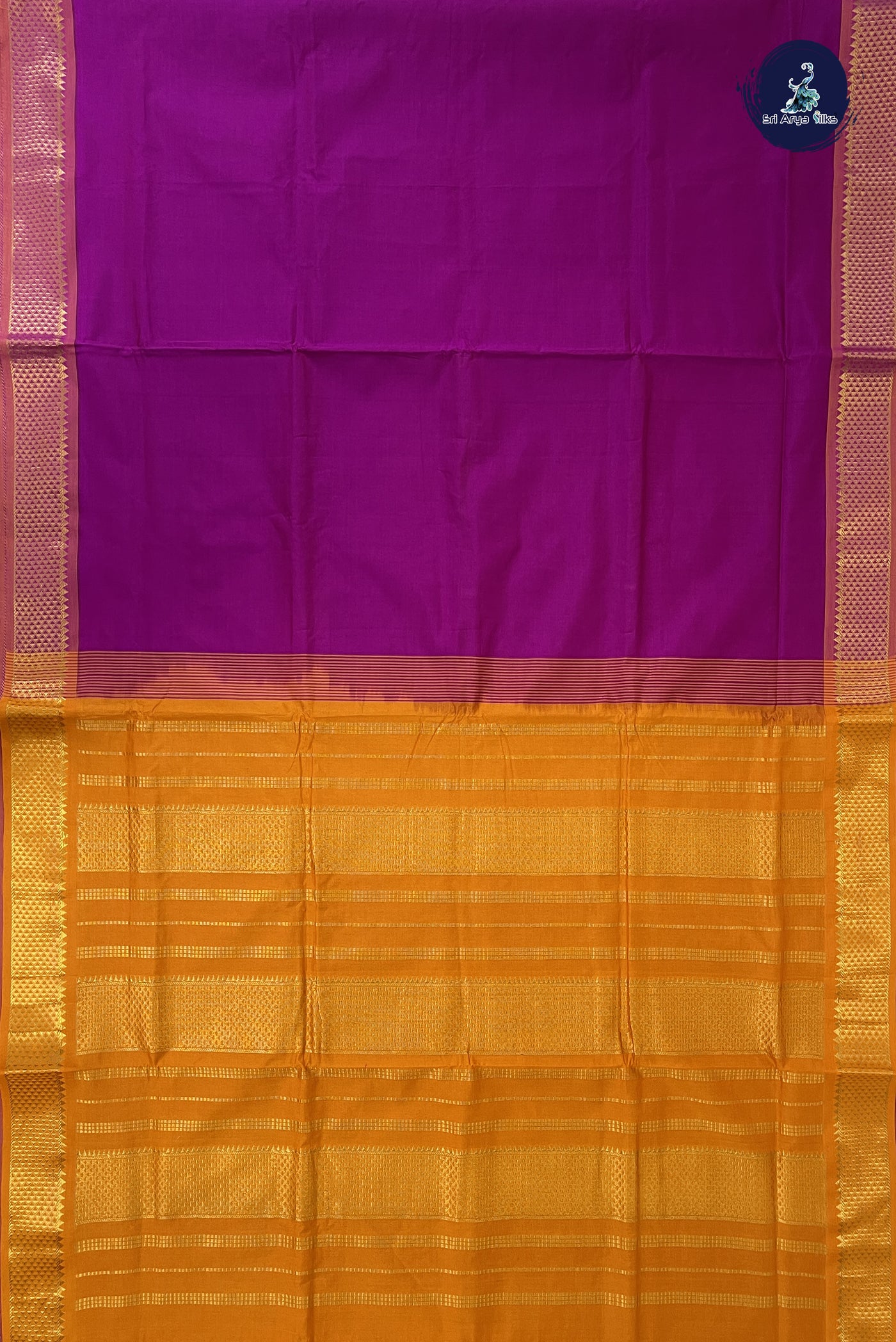 Vadamalli Madisar Semi Silk Cotton Saree With Plain Pattern