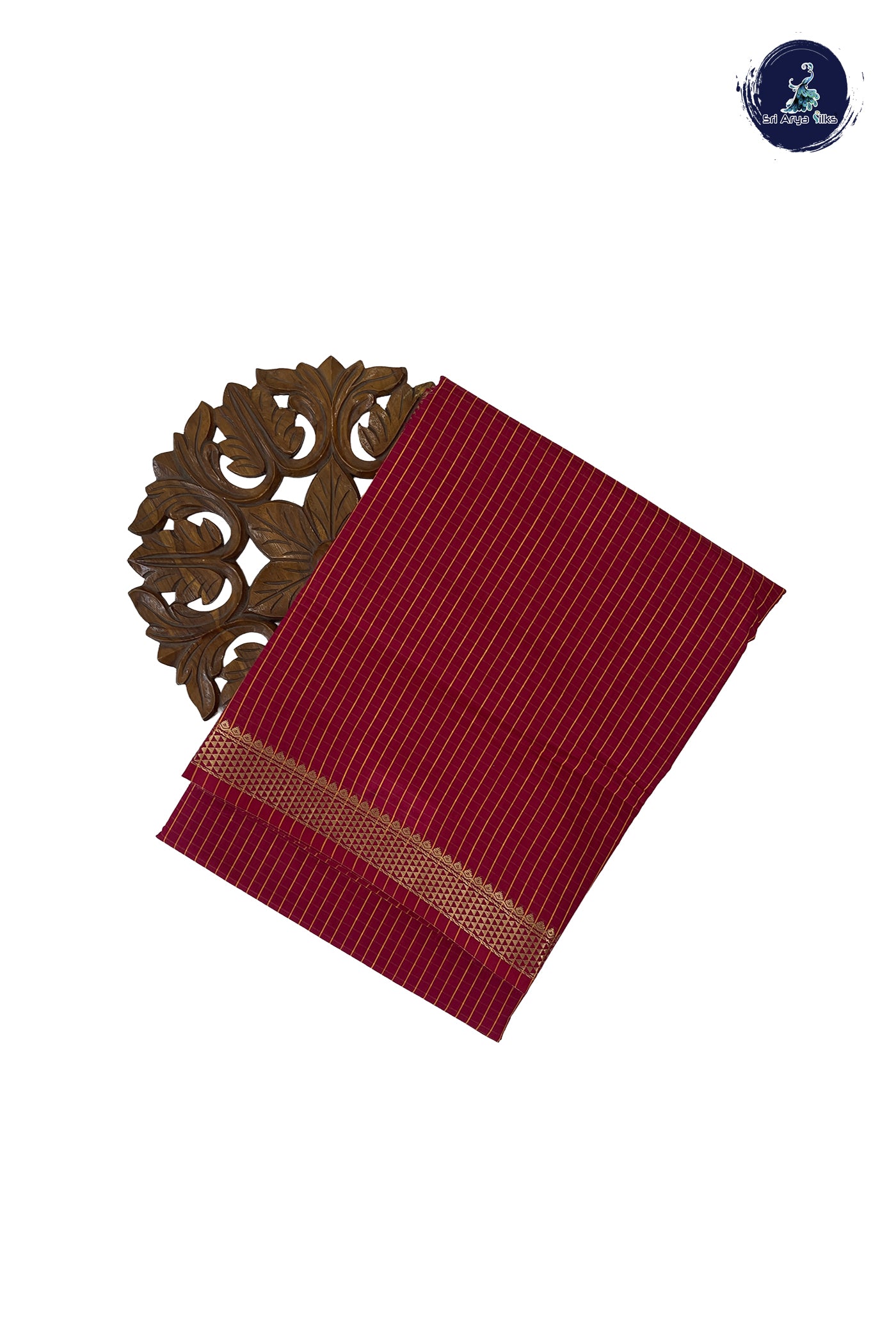 Dark Pink Madisar Semi Silk Cotton Saree With Checked Pattern