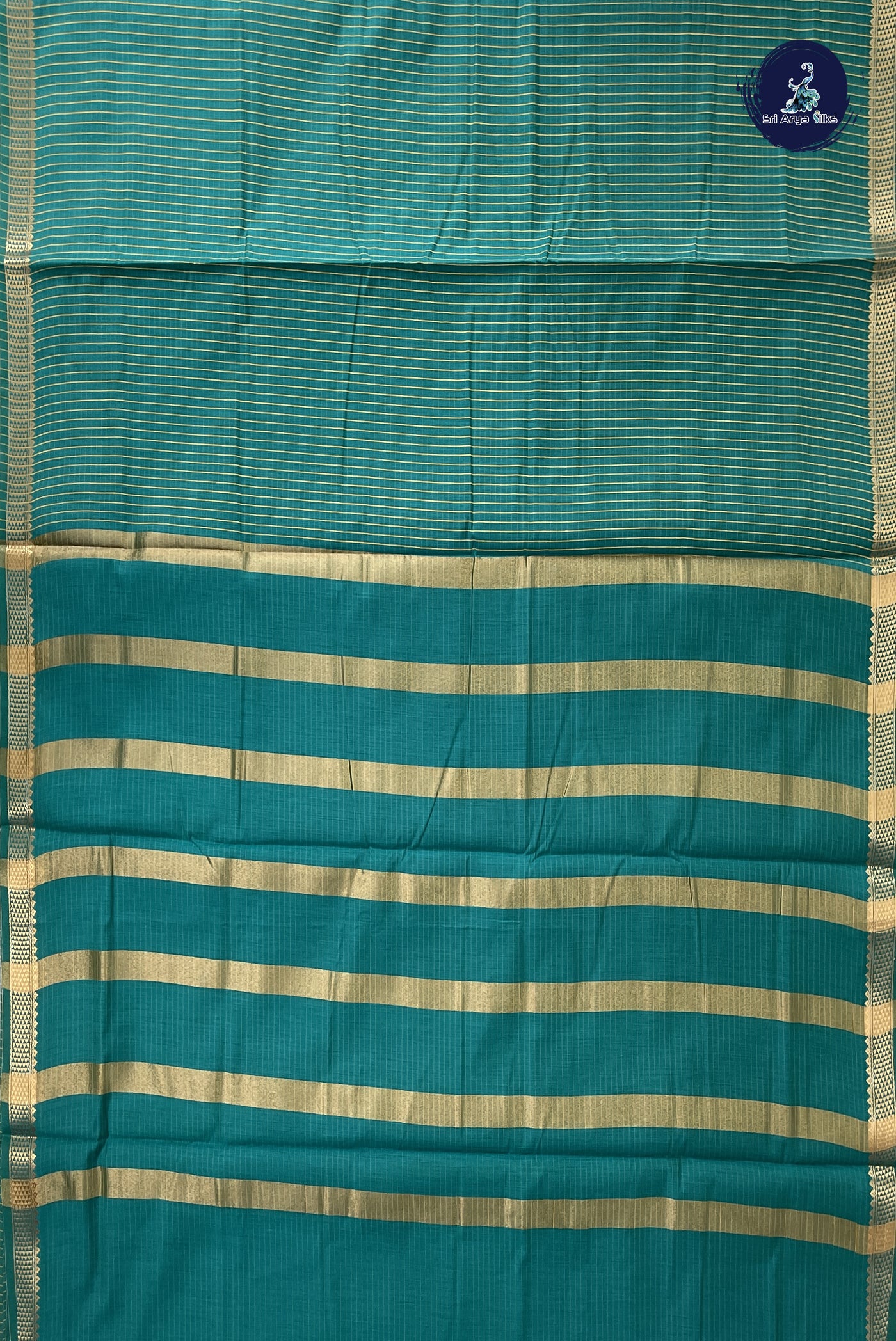 Green Madisar Semi Silk Cotton Saree With Checked Pattern
