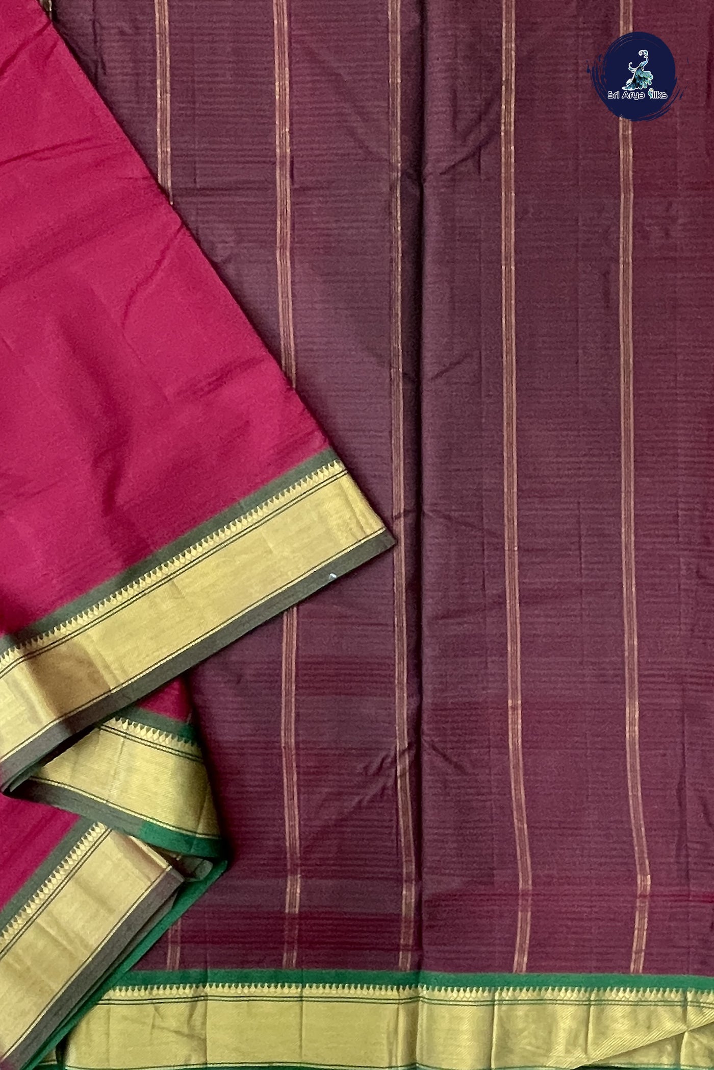 Arakku Madisar 10 Yards Silk Saree With Doria Lines Pattern
