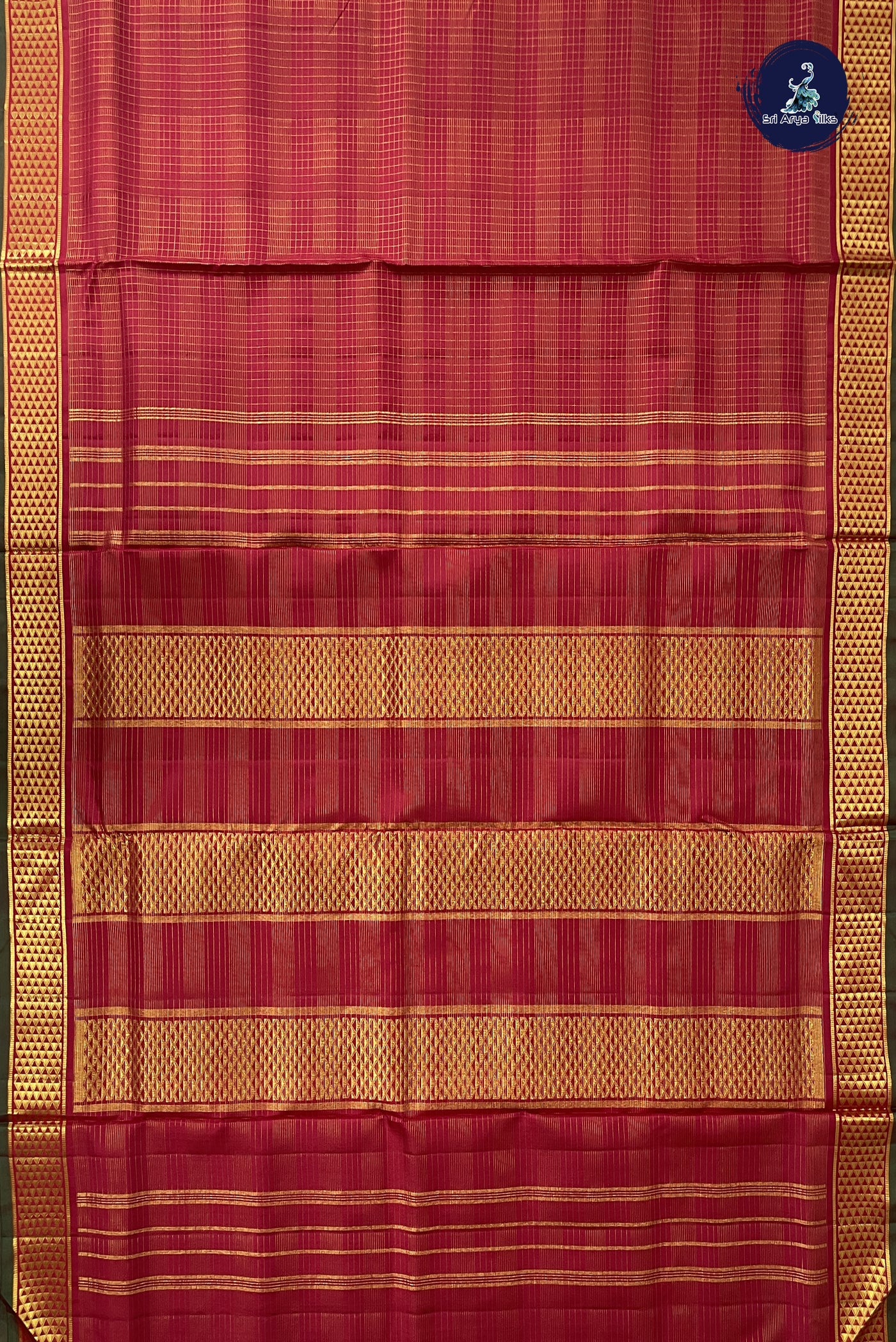Arakku Madisar 10 Yards Silk Saree With Zari Checked Pattern