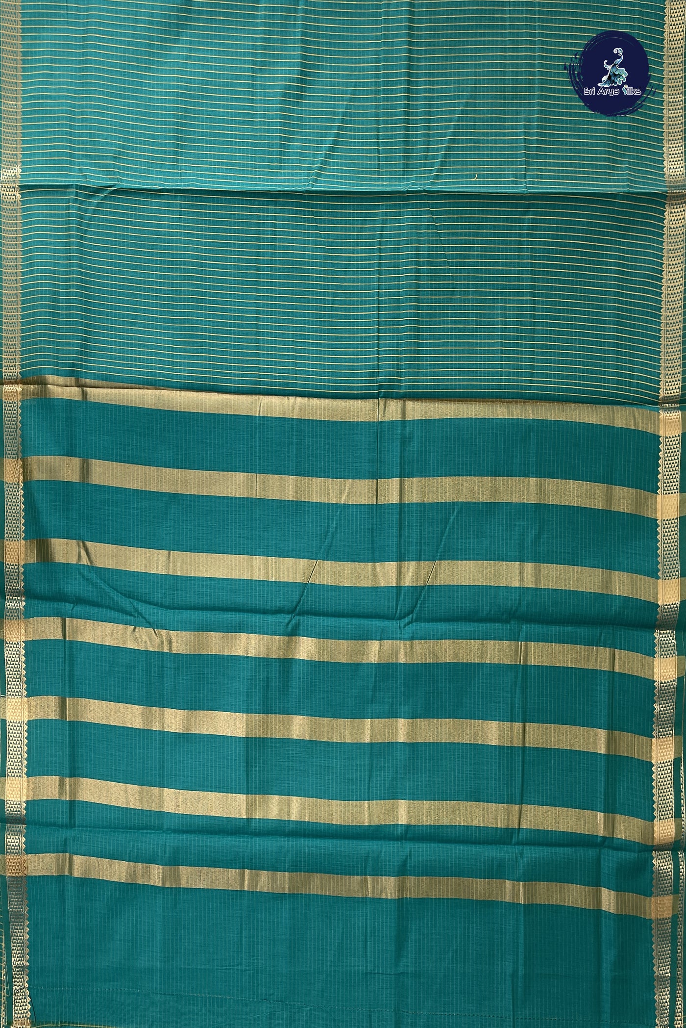 Green Madisar Semi Silk Cotton Saree With Checked Pattern