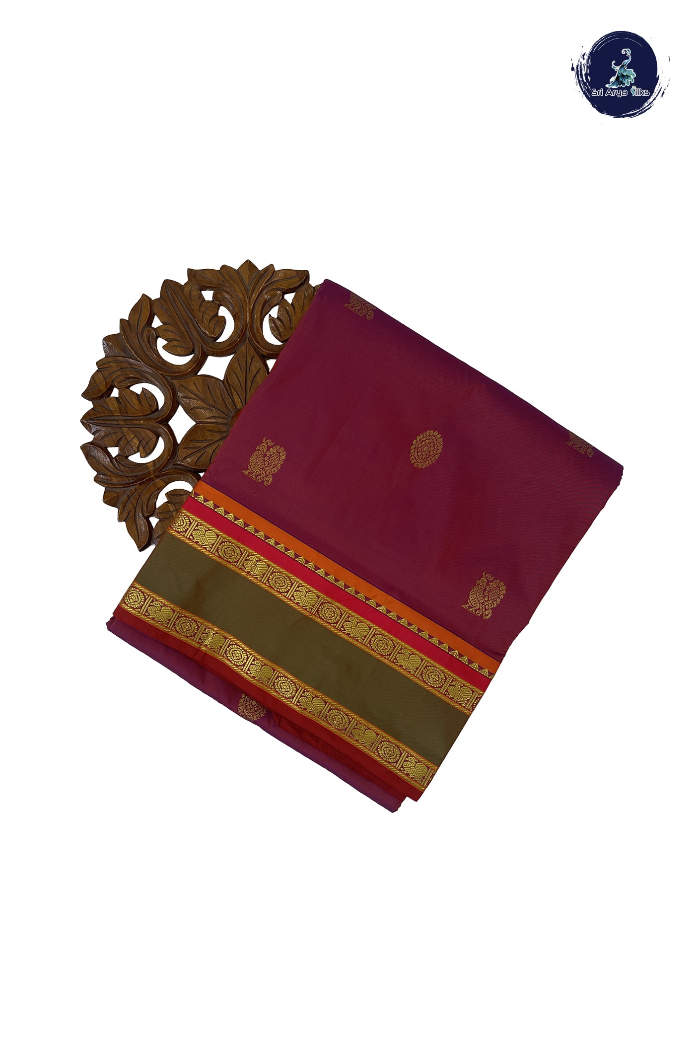 Caramel Pink 10 Yards Semi Silk With Zari Buttas Pattern