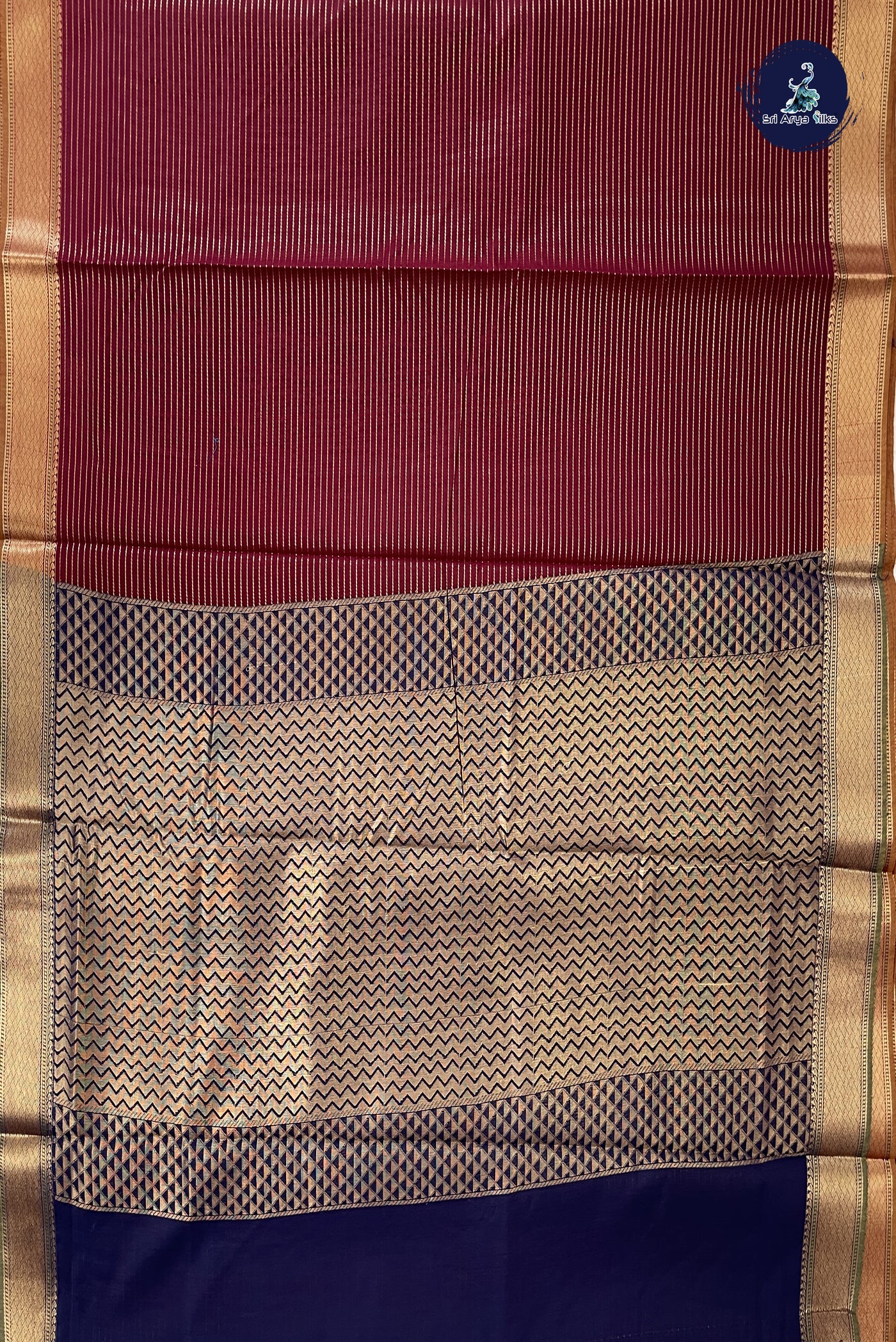 Arakku Madisar Semi Silk Cotton Saree With Vaira Oosi Pattern
