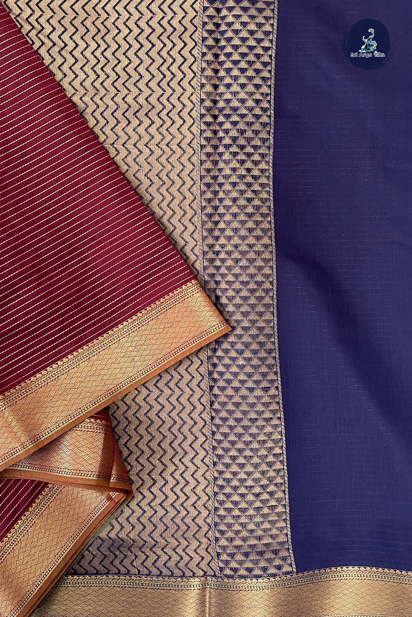 Arakku Madisar Semi Silk Cotton Saree With Vaira Oosi Pattern