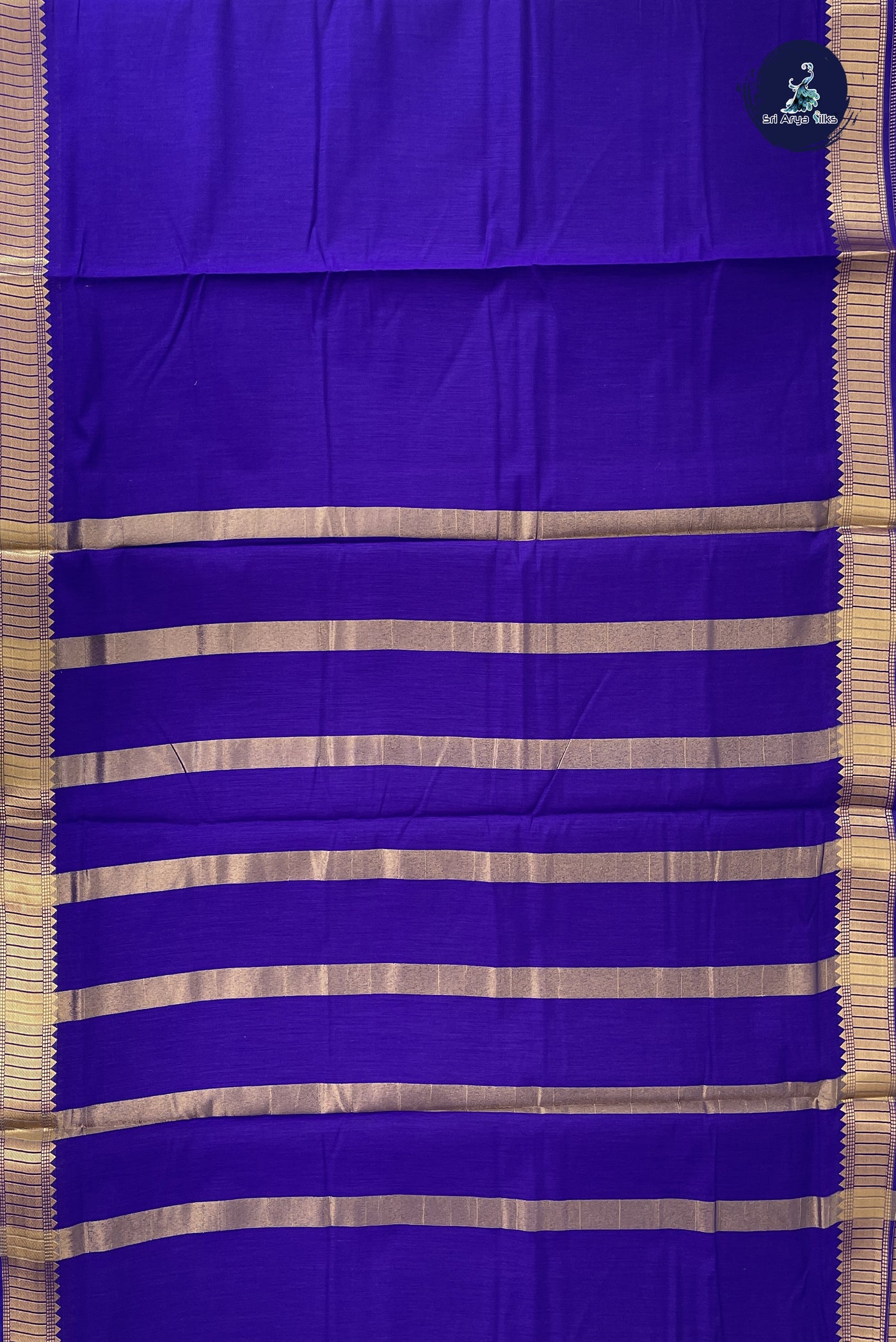 Violet Madisar Semi Silk Cotton Saree With Plain Pattern