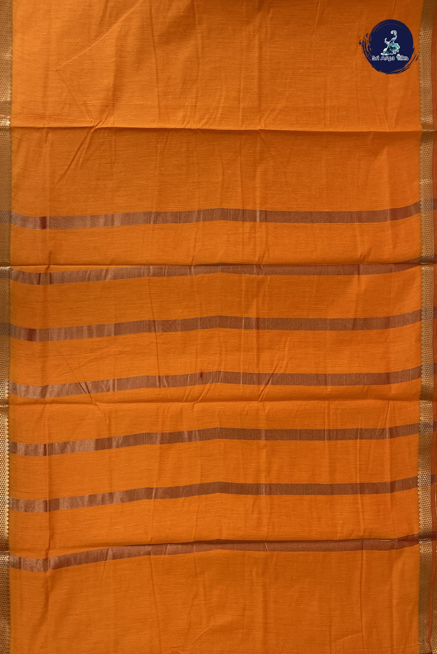 Yellow Madisar Semi Silk Cotton Saree With Plain Pattern