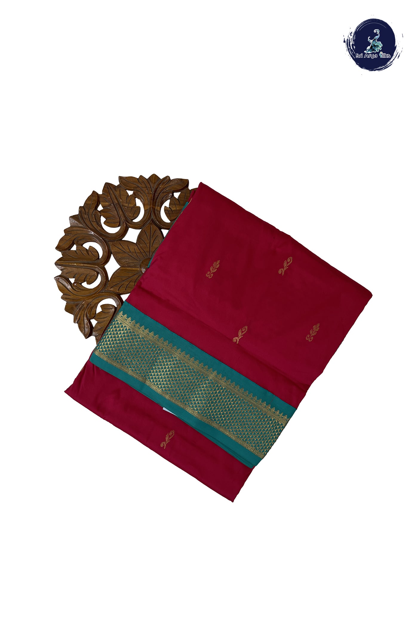 Reddish Pink Madisar Semi Silk Saree With Zari Buttas Pattern