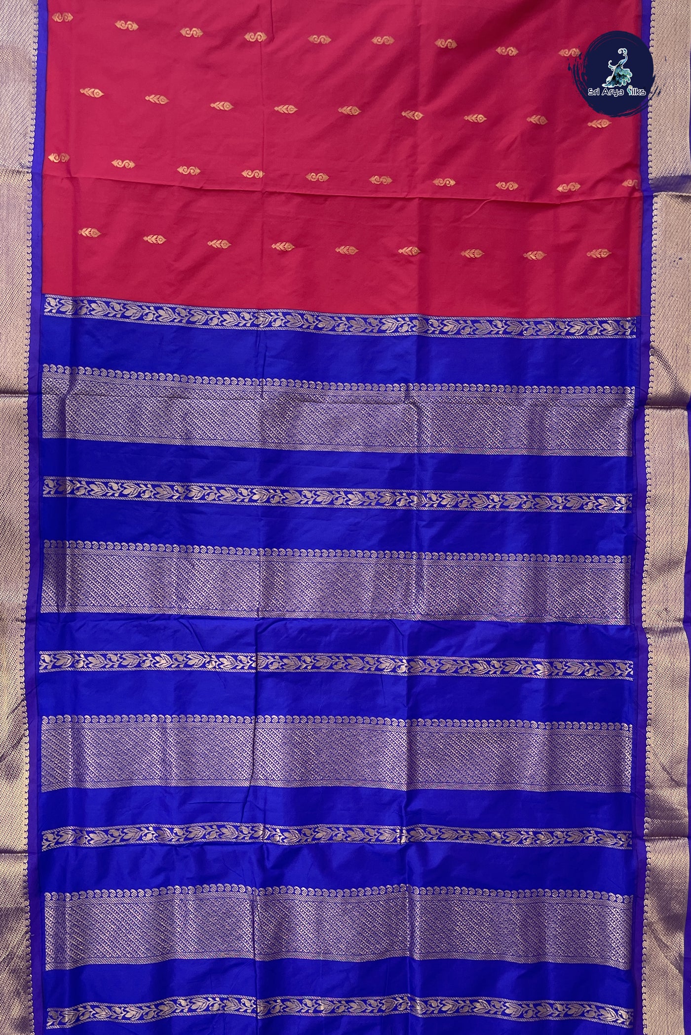 Pink Madisar Semi Silk Saree With Zari Buttas Pattern