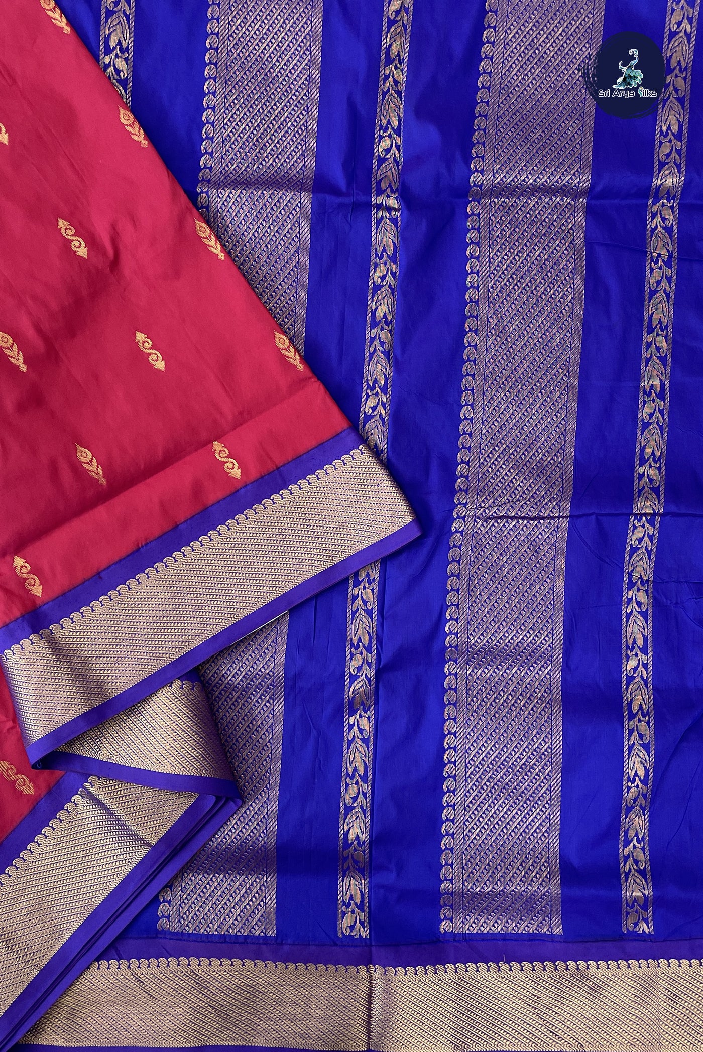 Pink Madisar Semi Silk Saree With Zari Buttas Pattern