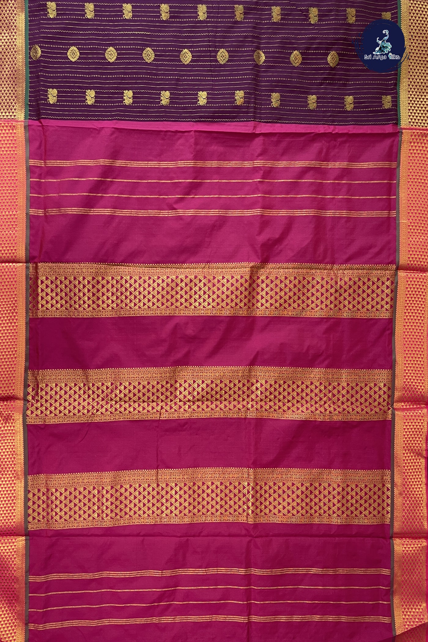 Snuf 10 Yards Semi Silk With Stripes Pattern