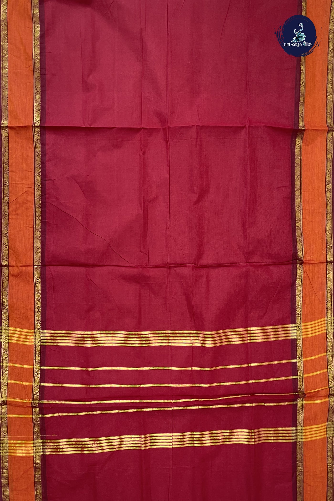 Arakku 10 Yards Madisar Cotton Saree With Plain Pattern