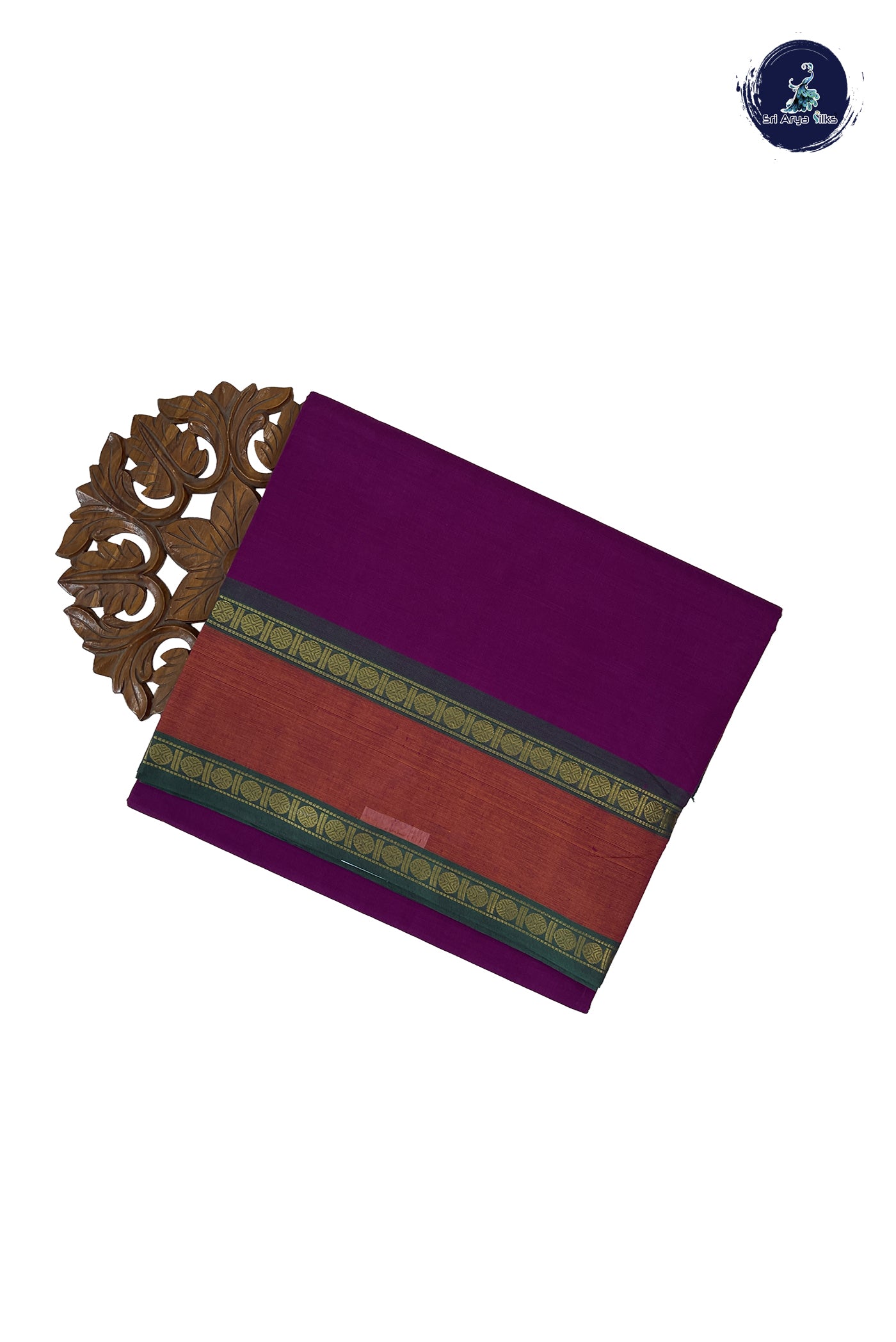 Vadamalli 10 Yards Madisar Cotton Saree With Plain Pattern