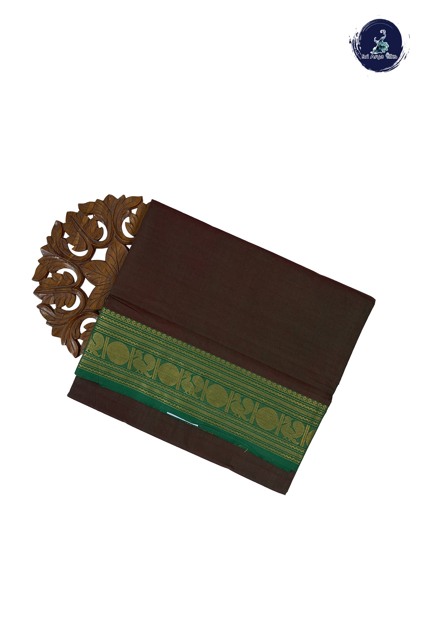 Manthulir 10 Yards Madisar Cotton Saree With Plain Pattern