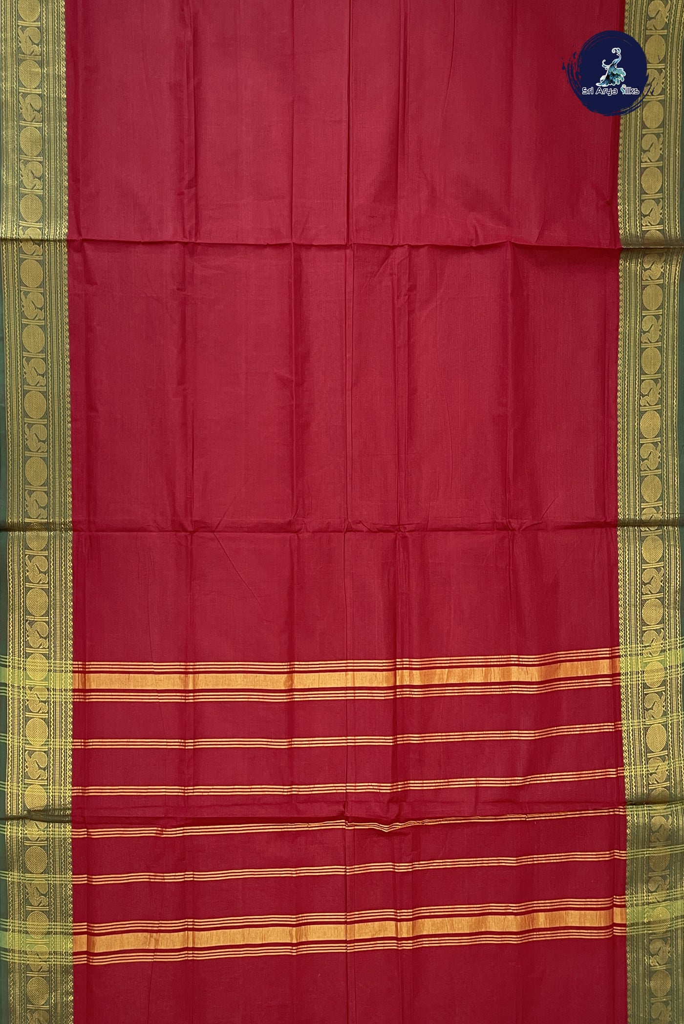 Arakku 10 Yards Madisar Cotton Saree With Plain Pattern
