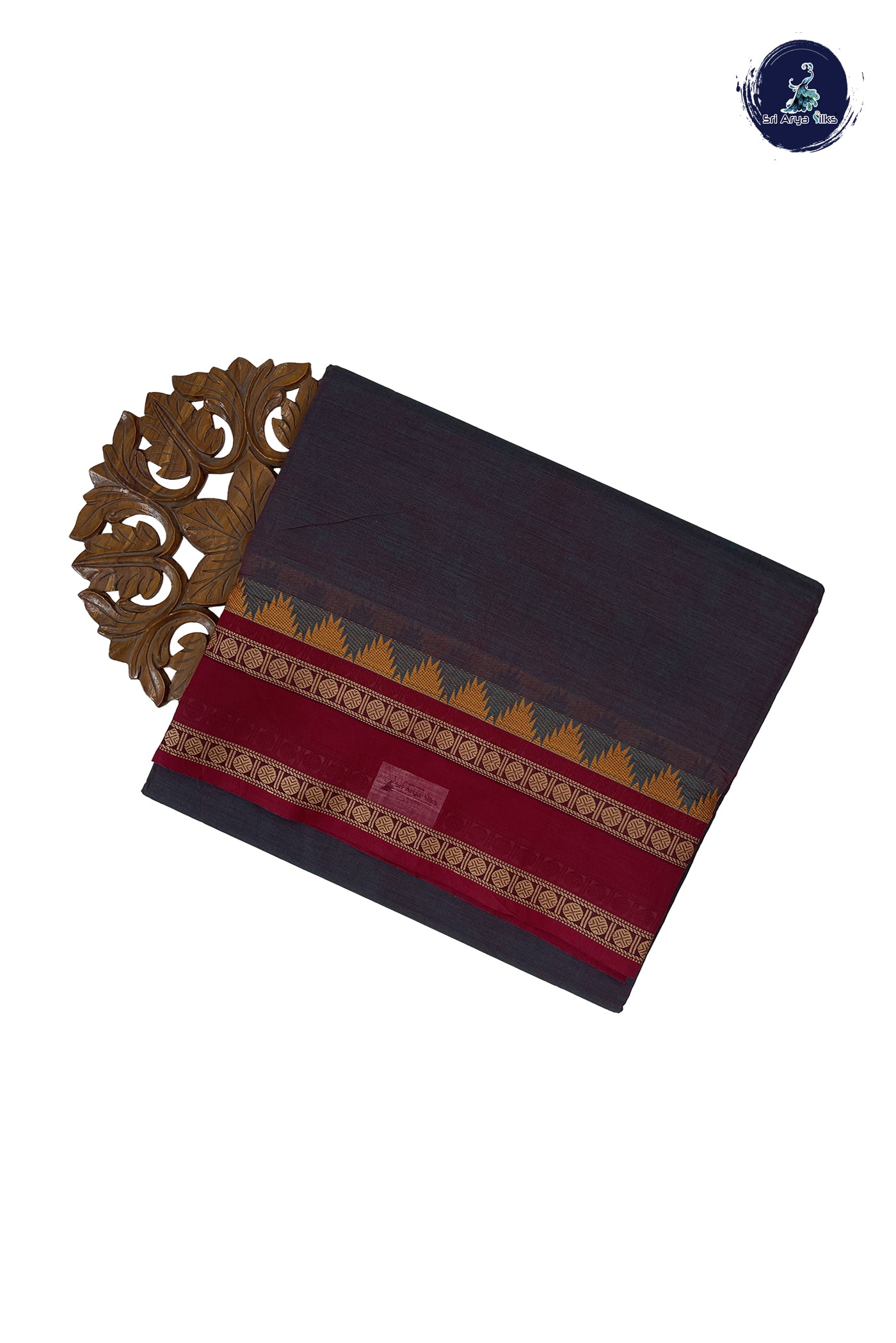 Dual Tone Green 10 Yards Madisar Cotton Saree With Plain Pattern