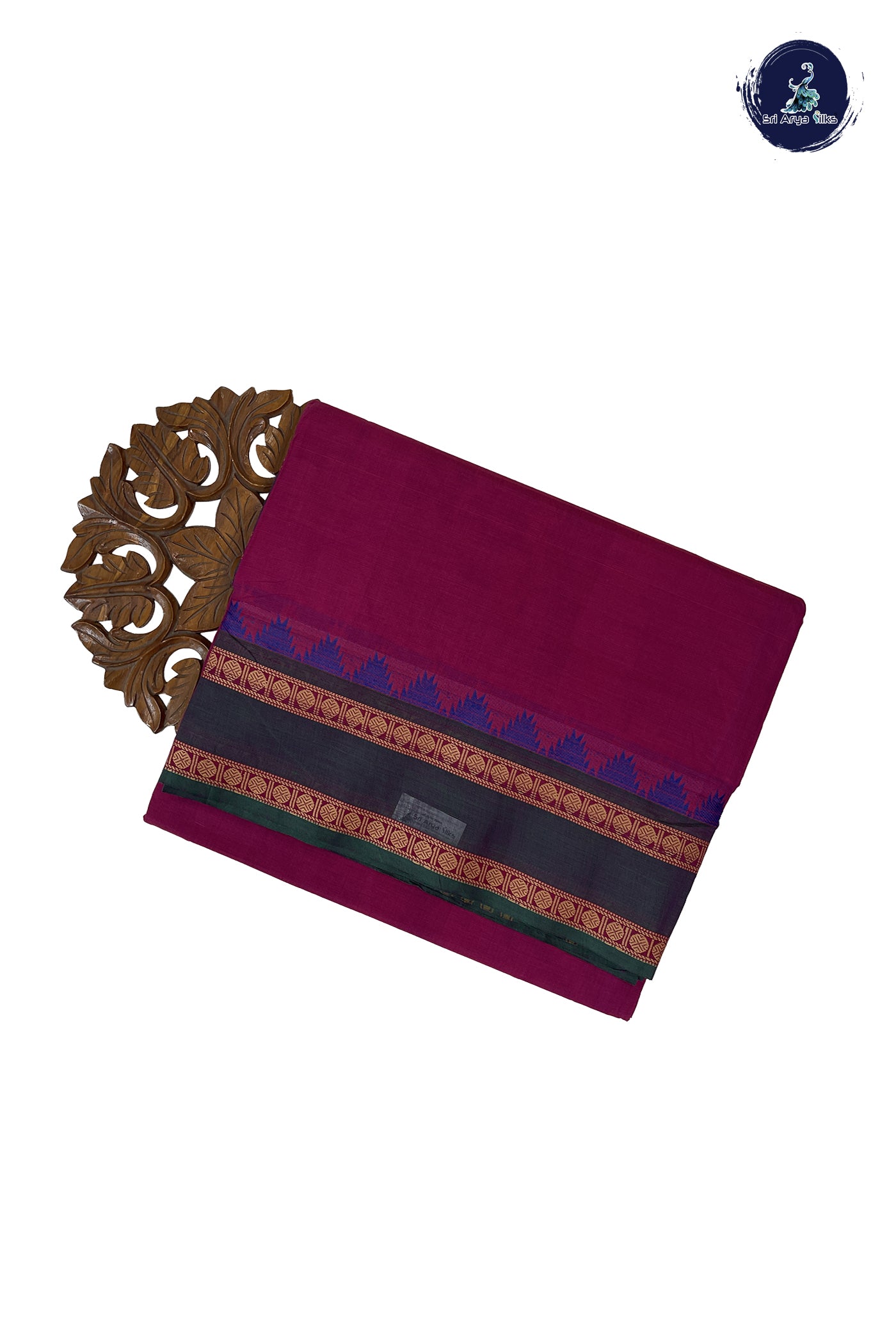 Pink 10 Yards Madisar Cotton Saree With Plain Pattern