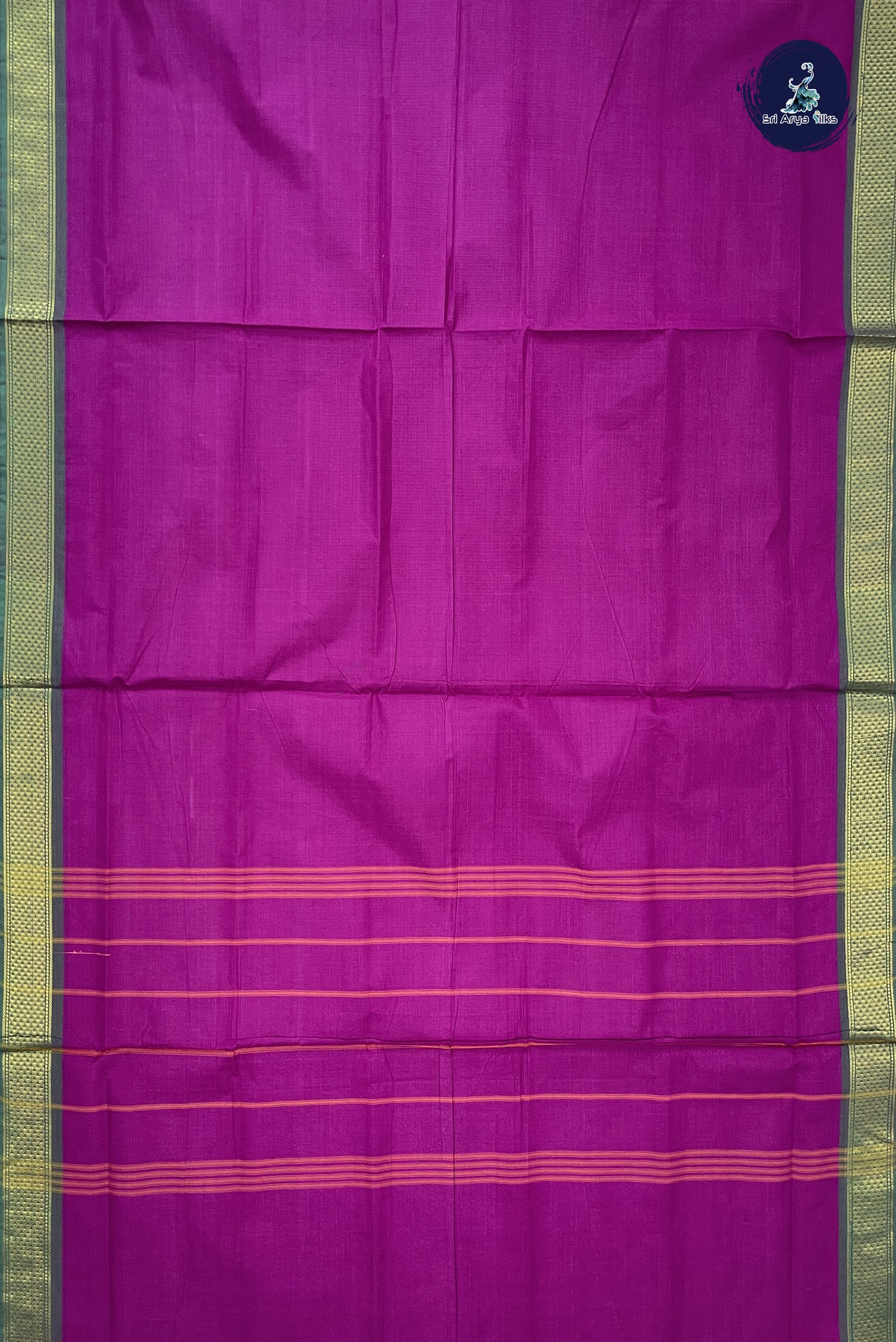 Vadamalli 10 Yards Madisar Cotton Saree With Plain Pattern