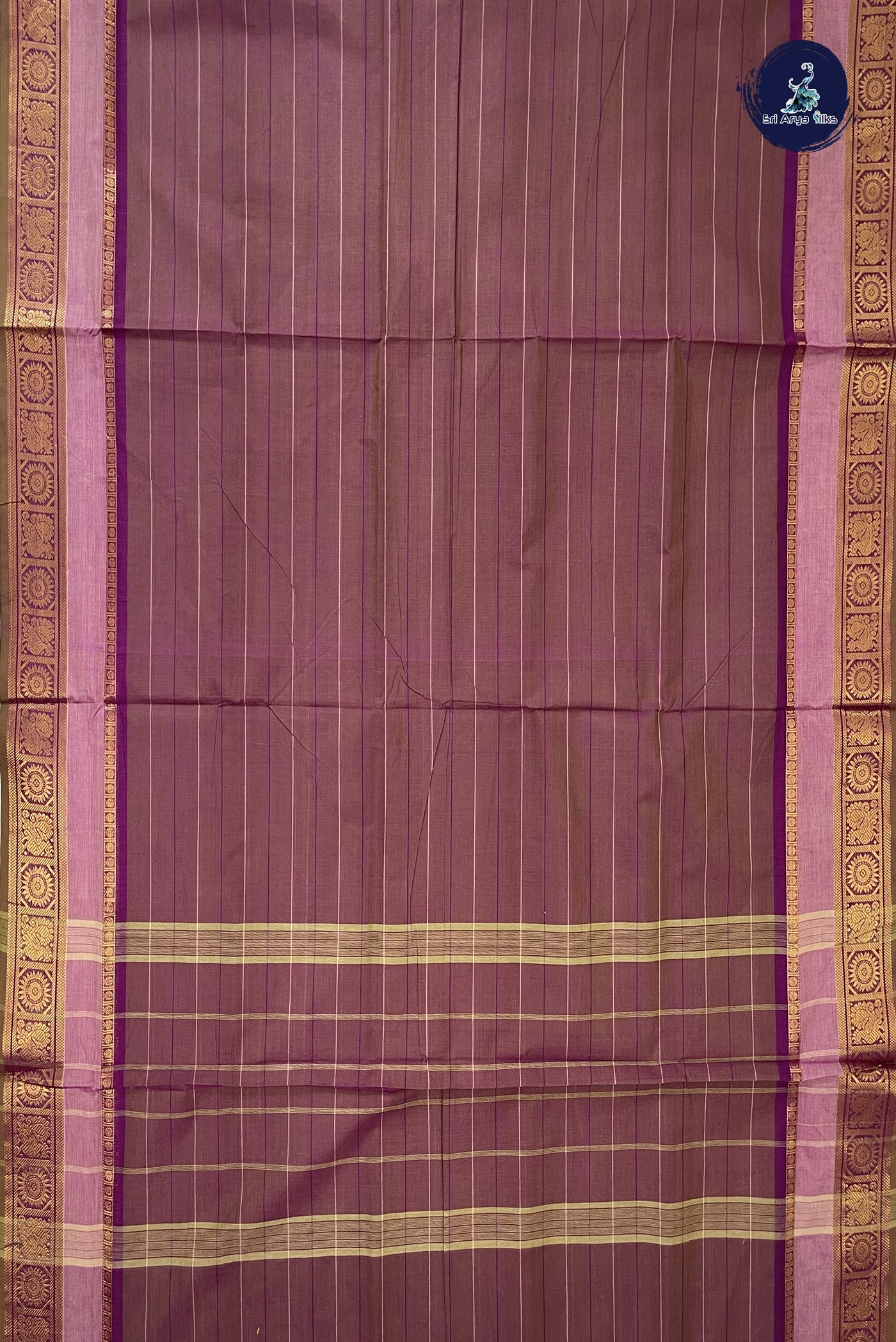 Mango Yellow Madisar 10 Yards Silk Saree With Plain Pattern