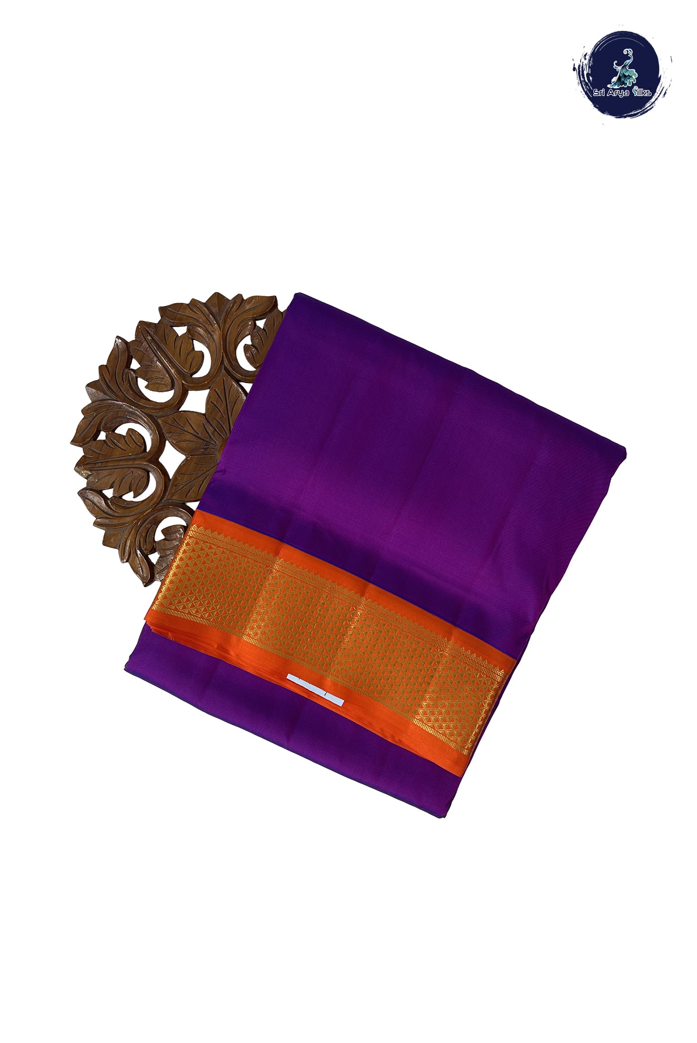 Dual Tone Purple Madisar 10 Yards Silk Saree With Plain Pattern