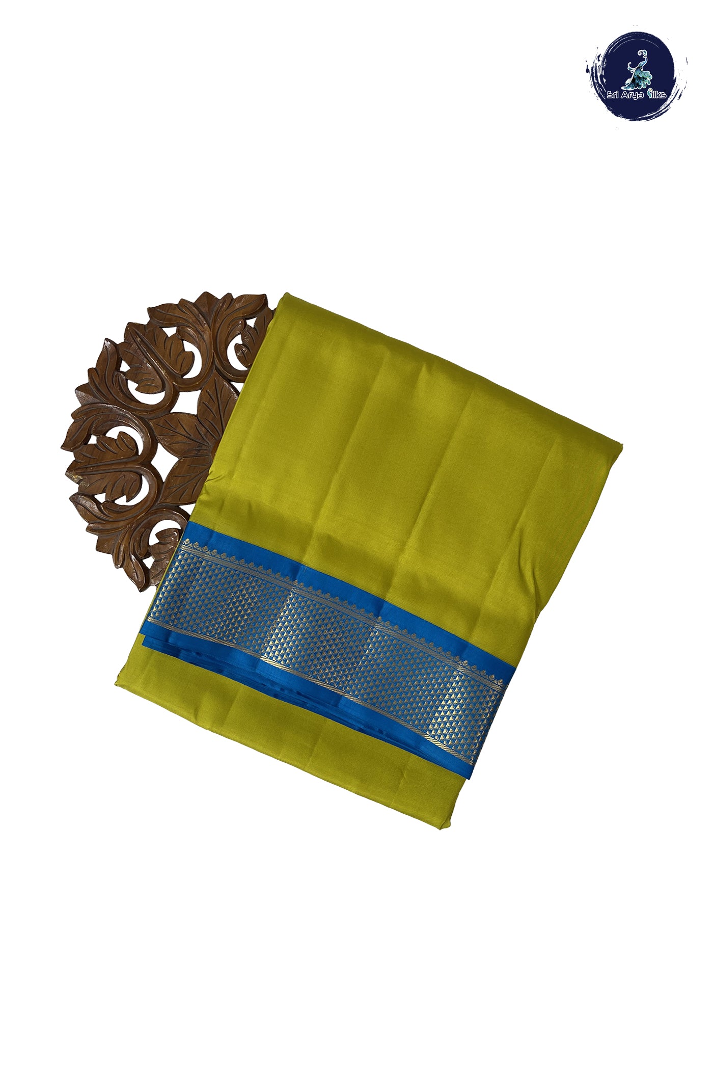 Lemon Yellow Madisar 10 Yards Silk Saree With Plain Pattern