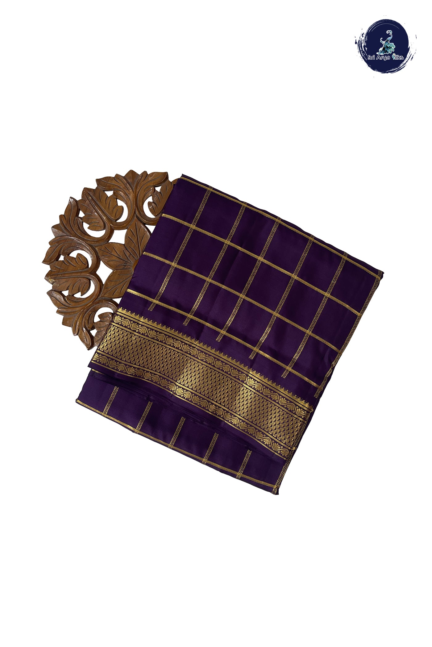 Jamun Madisar 10 Yards Silk Saree With Zari Checked Pattern