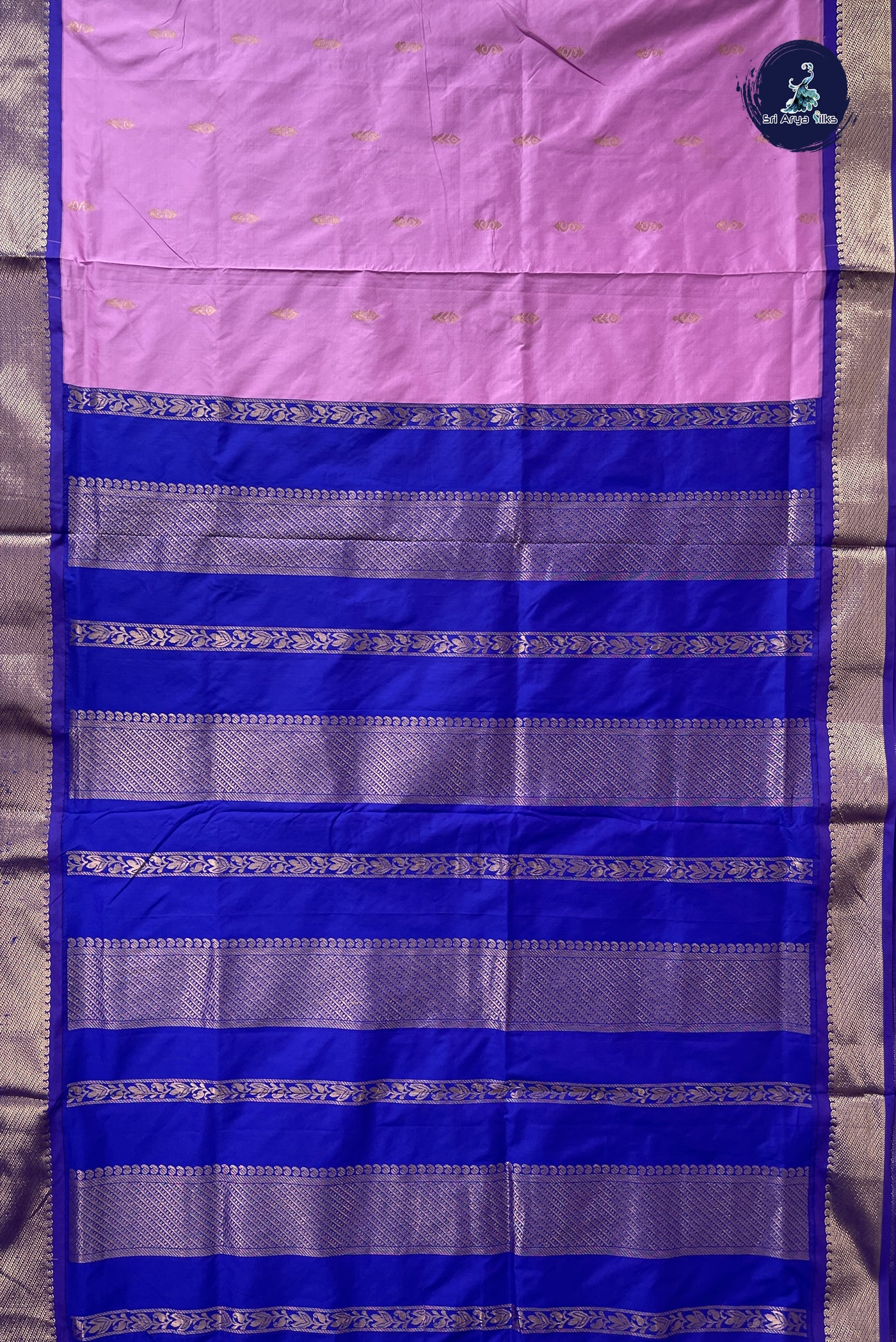Onion Pink Madisar Semi Silk Saree With Zari Buttas Pattern