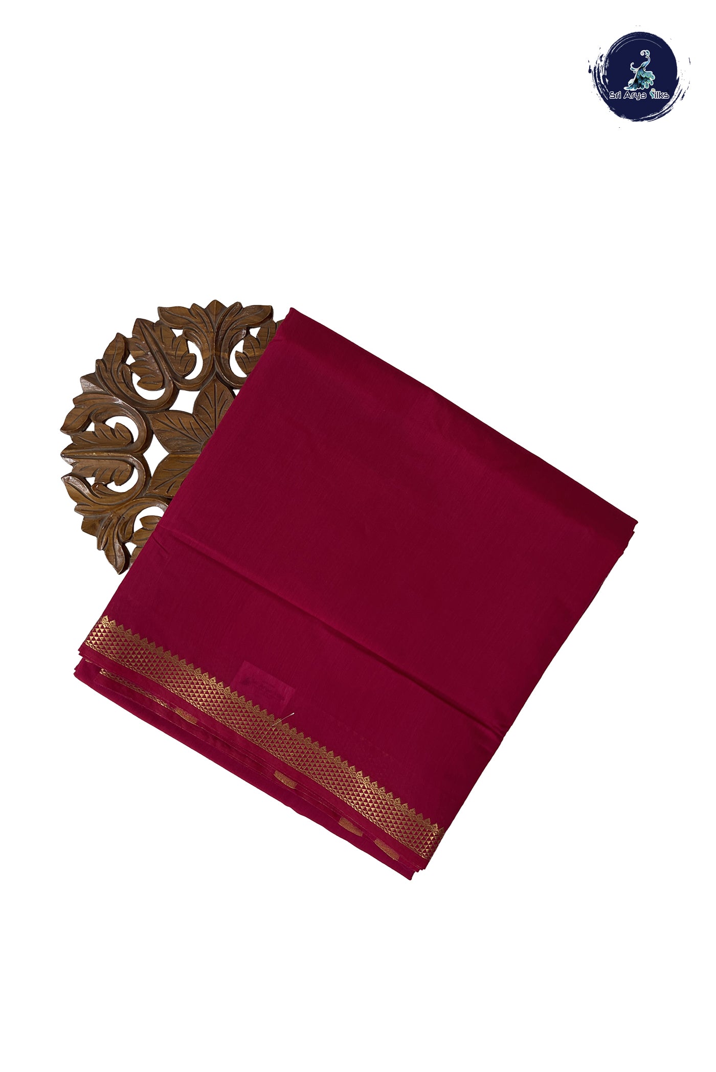 Pink Madisar Semi Silk Cotton Saree With Plain Pattern