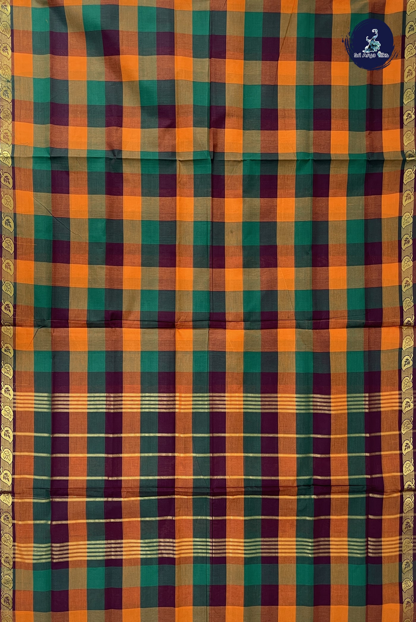 Multi Colour Madisar Cotton Saree With Paalum Pazham Kattam Pattern