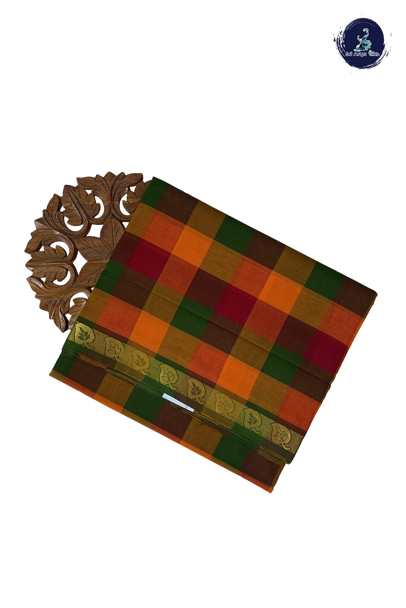 Multi Colour Madisar Cotton Saree With Paalum Pazham Kattam Pattern