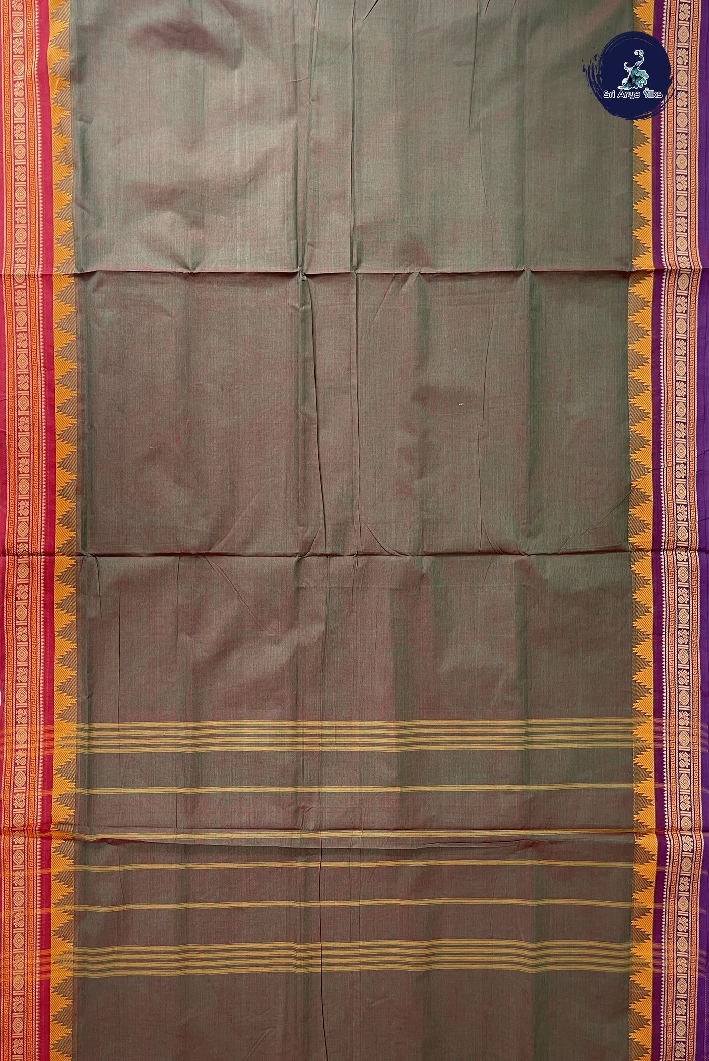 Manthulir Madisar Cotton Saree With Plain Pattern