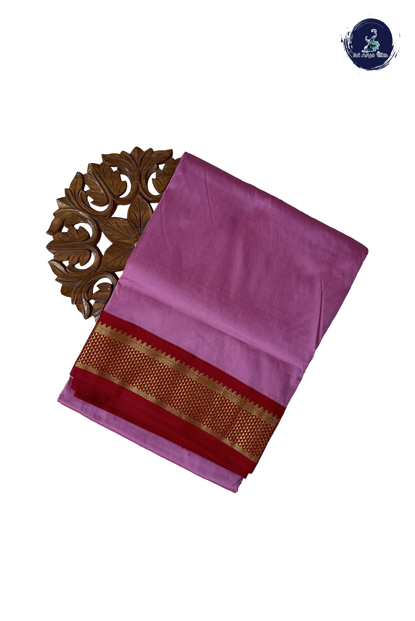 Pink Madisar Semi Silk Saree With Plain Pattern