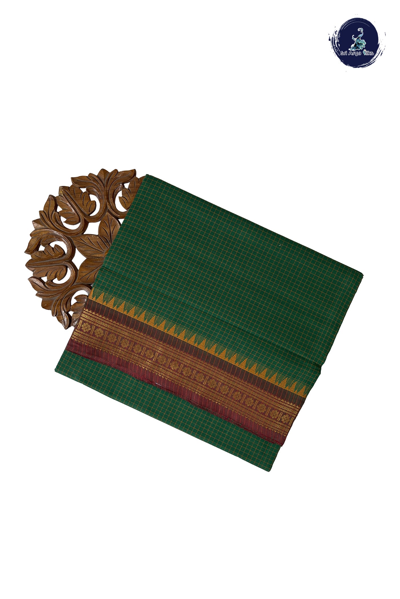 Violet Madisar Silk Cotton Saree With Vaira Oosi Pattern