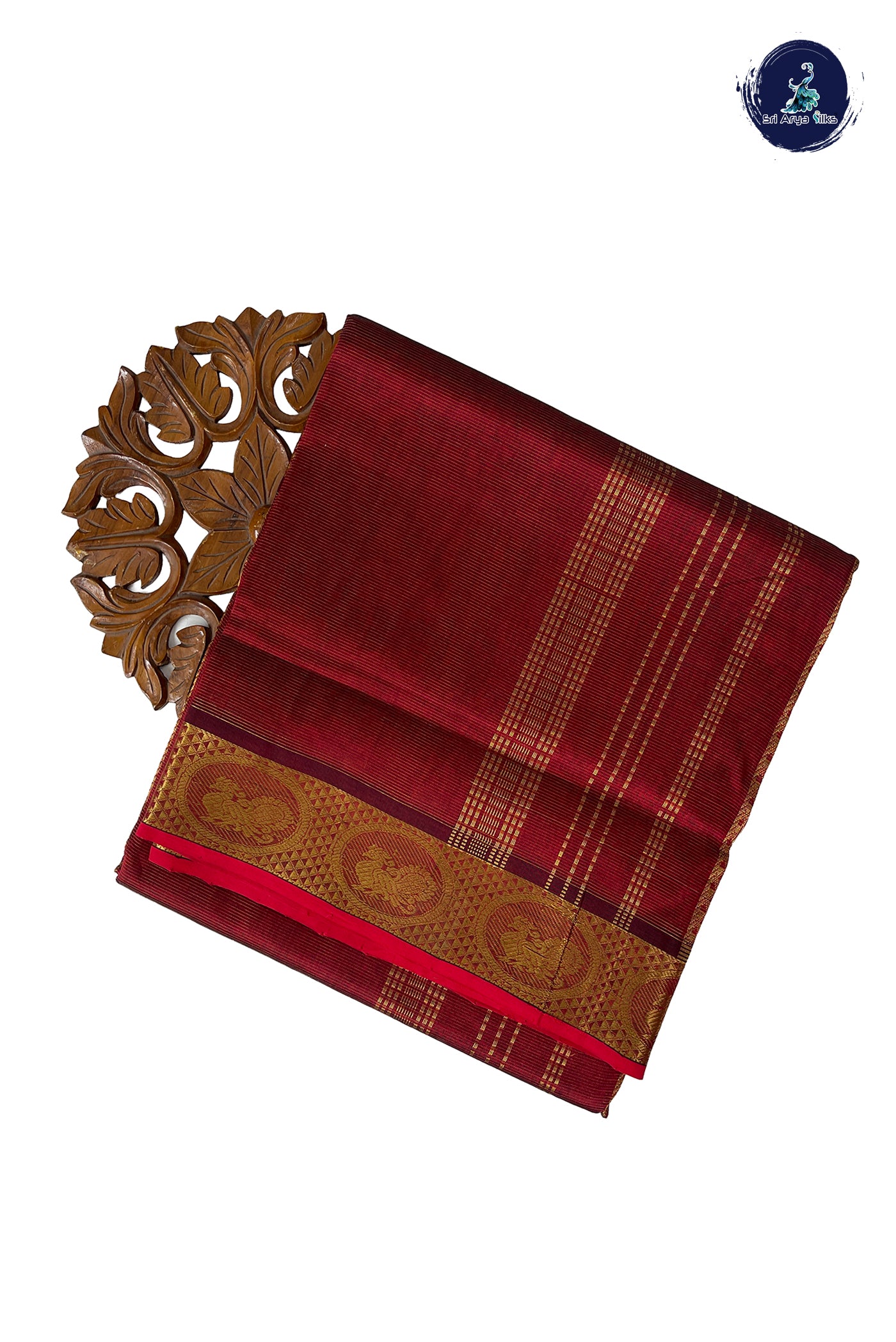 Arakku Madisar Silk Cotton Saree With Vaira Oosi Pattern