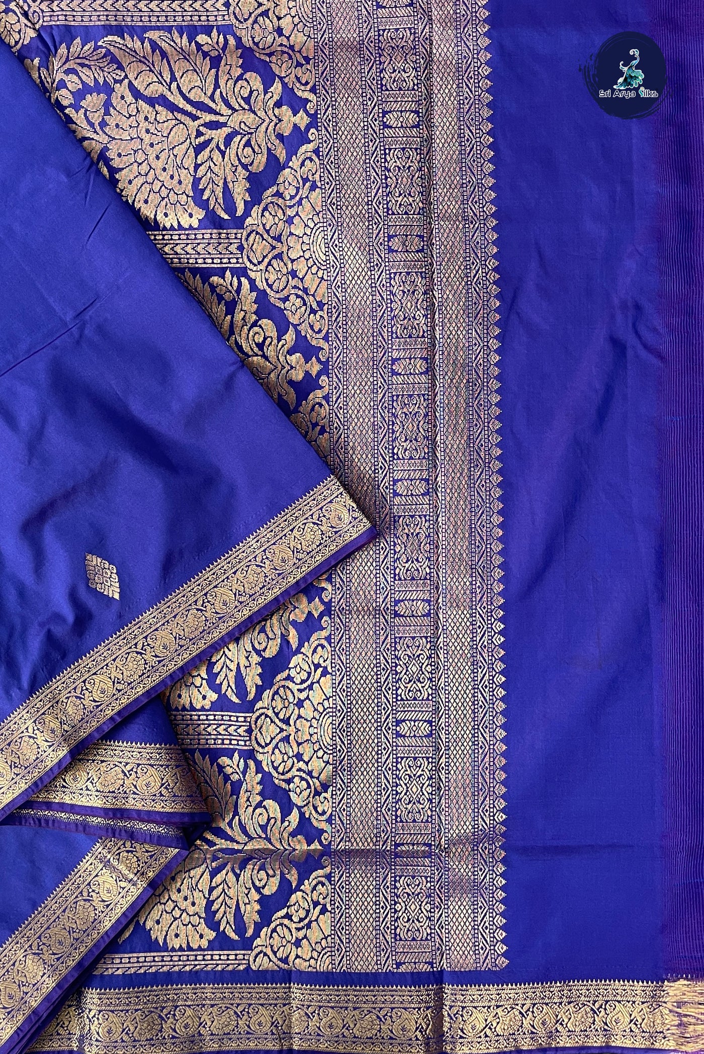 Blue Madisar Semi Silk Saree With Zari Buttas Pattern