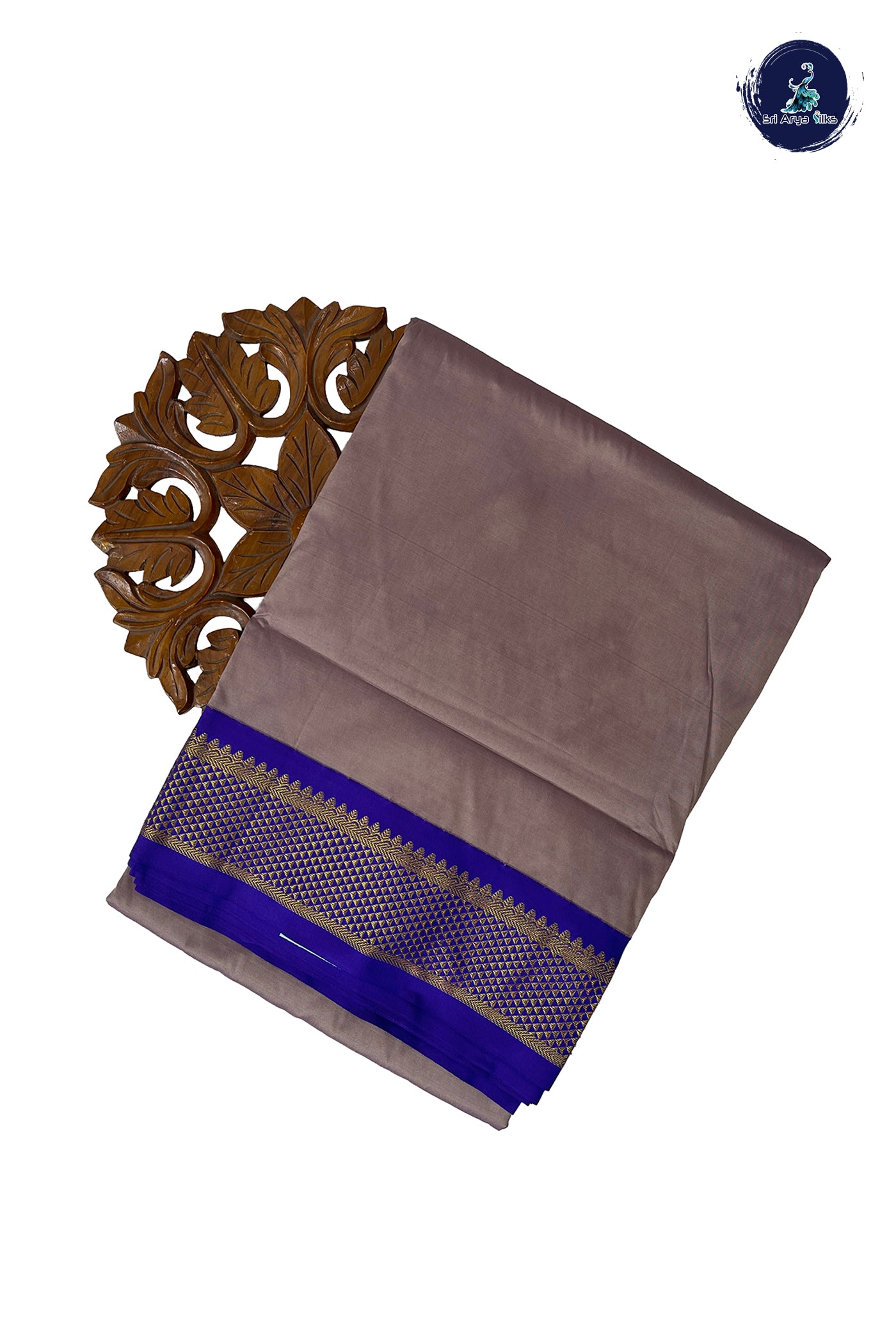 Pastel Shade Madisar Semi Silk Saree With Plain Pattern
