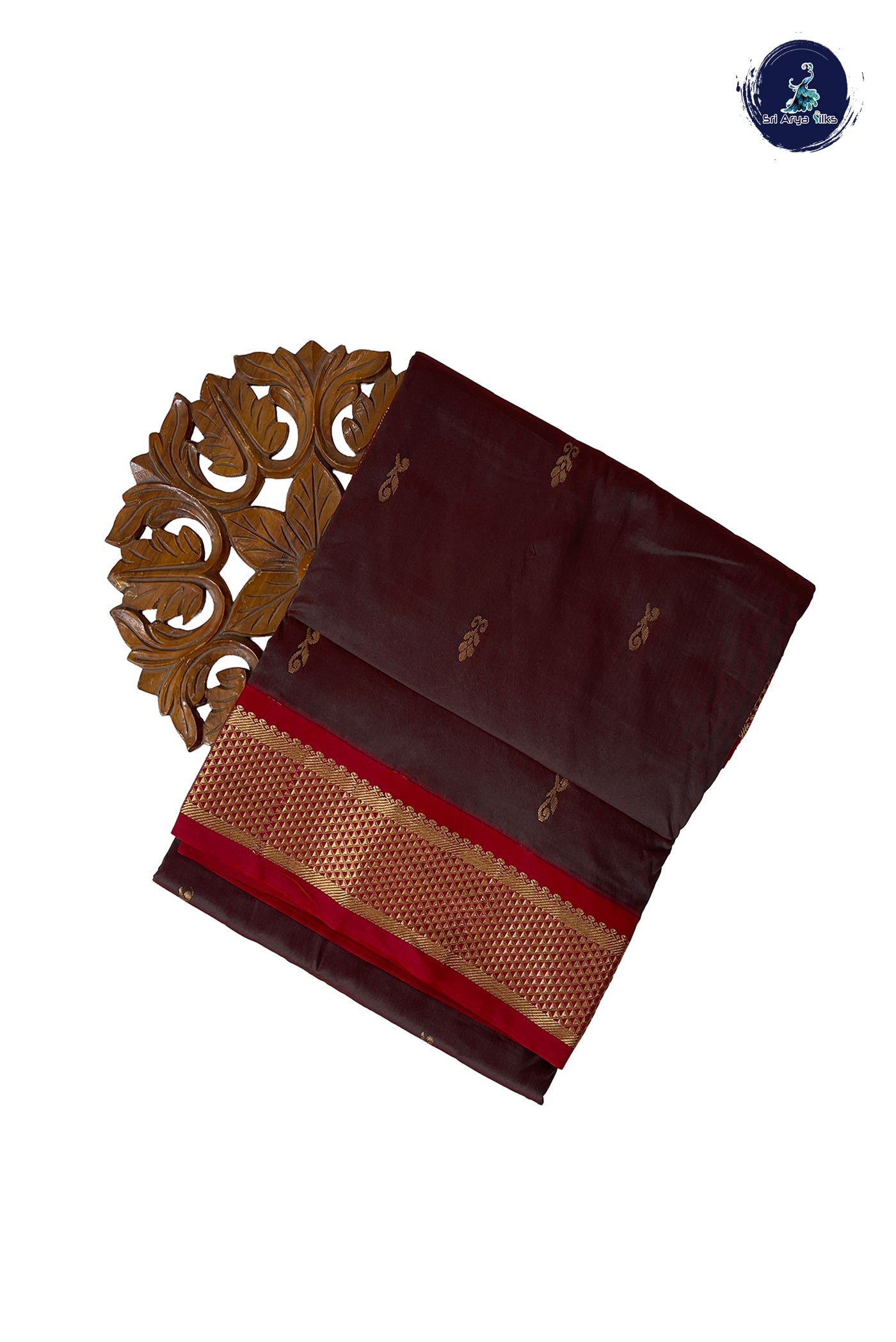 Manthulir Madisar Semi Silk Saree With Zari Buttas Pattern