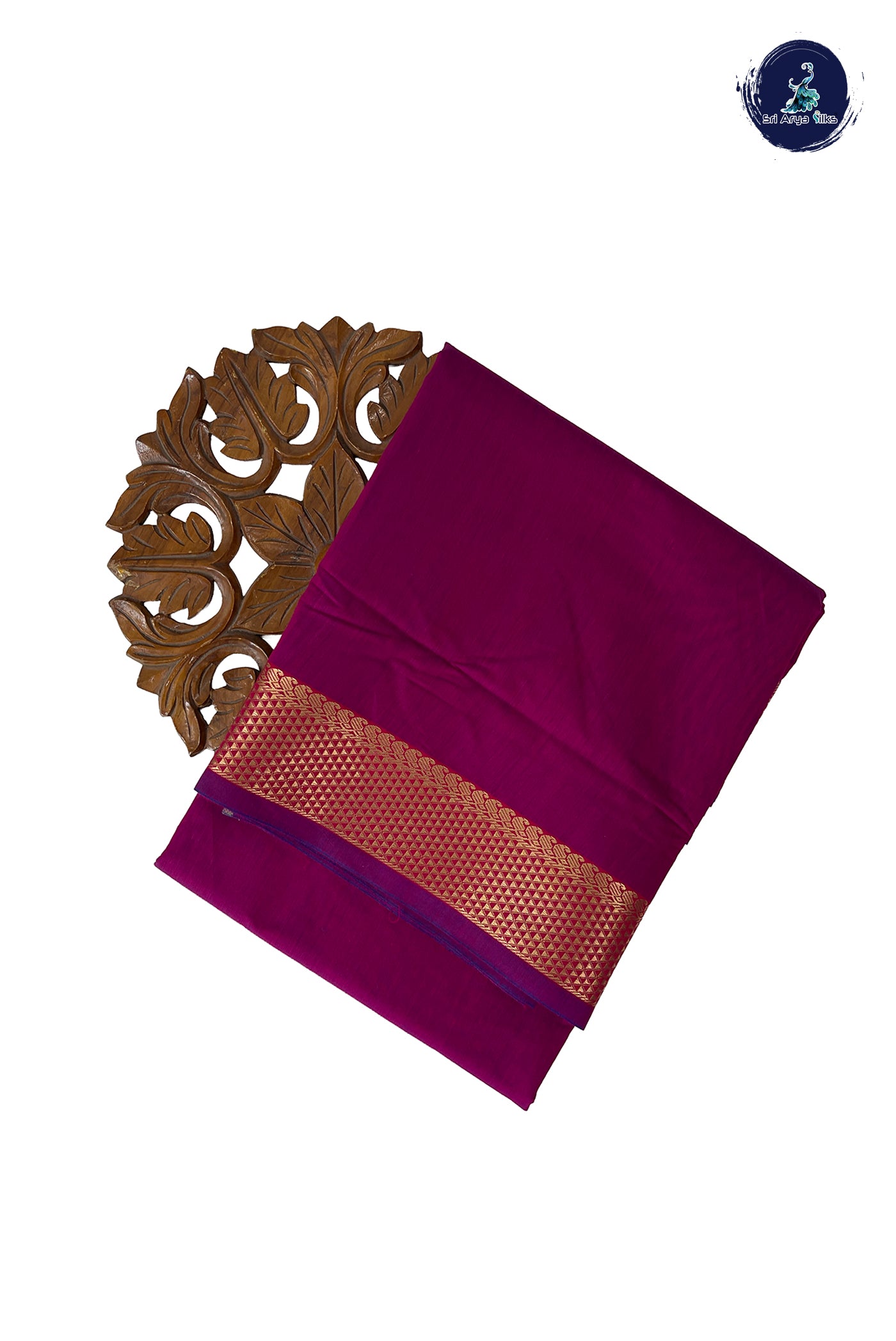 BeetRoot Shade Madisar Semi Silk Cotton Saree With Plain Pattern