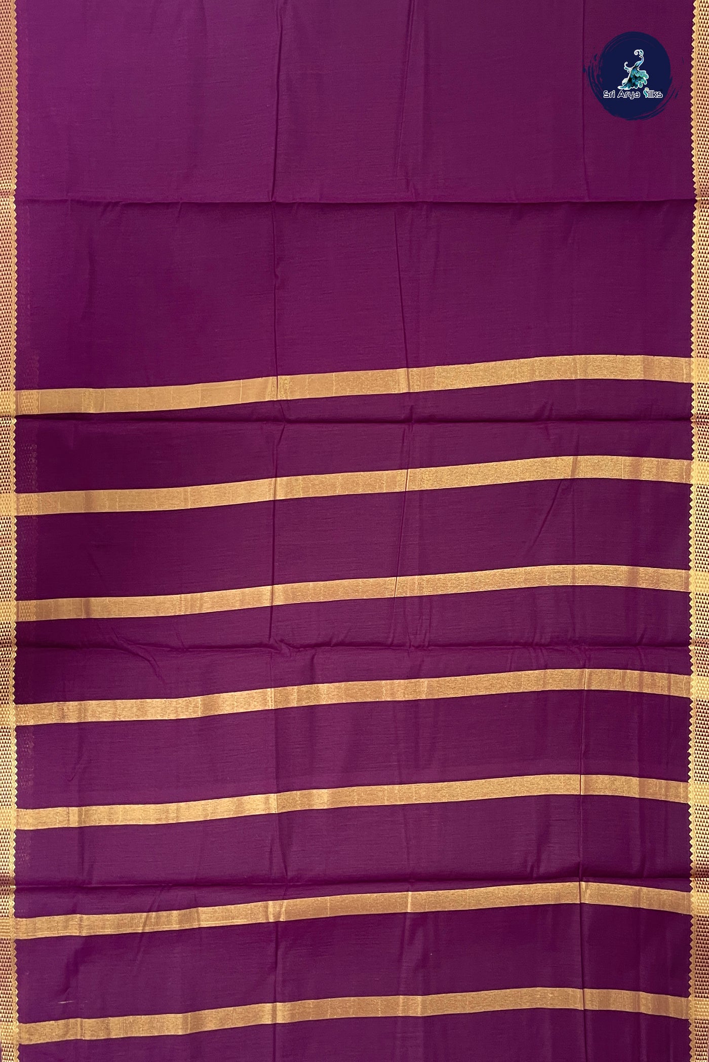 Jamun Madisar Semi Silk Cotton Saree With Plain Pattern